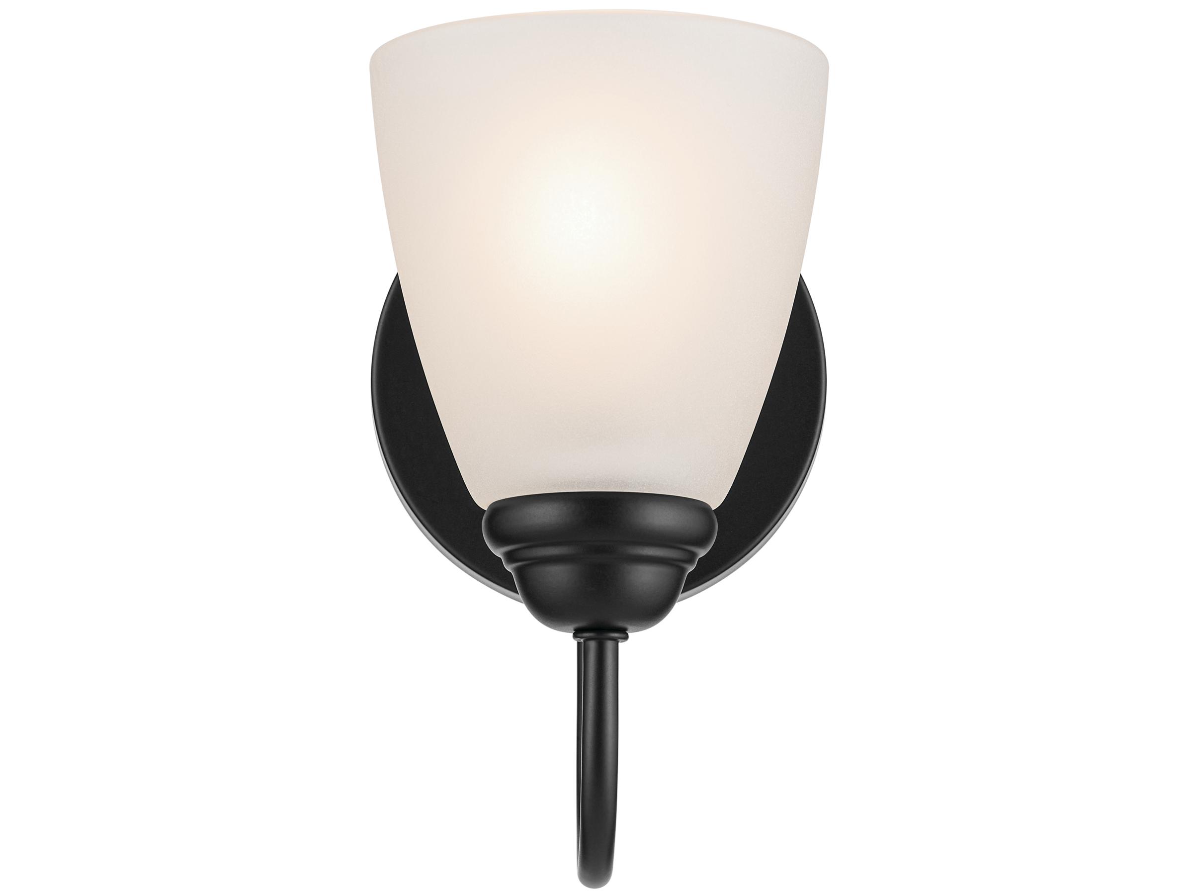 Kichler Jolie 1-Light Black Wall Sconce