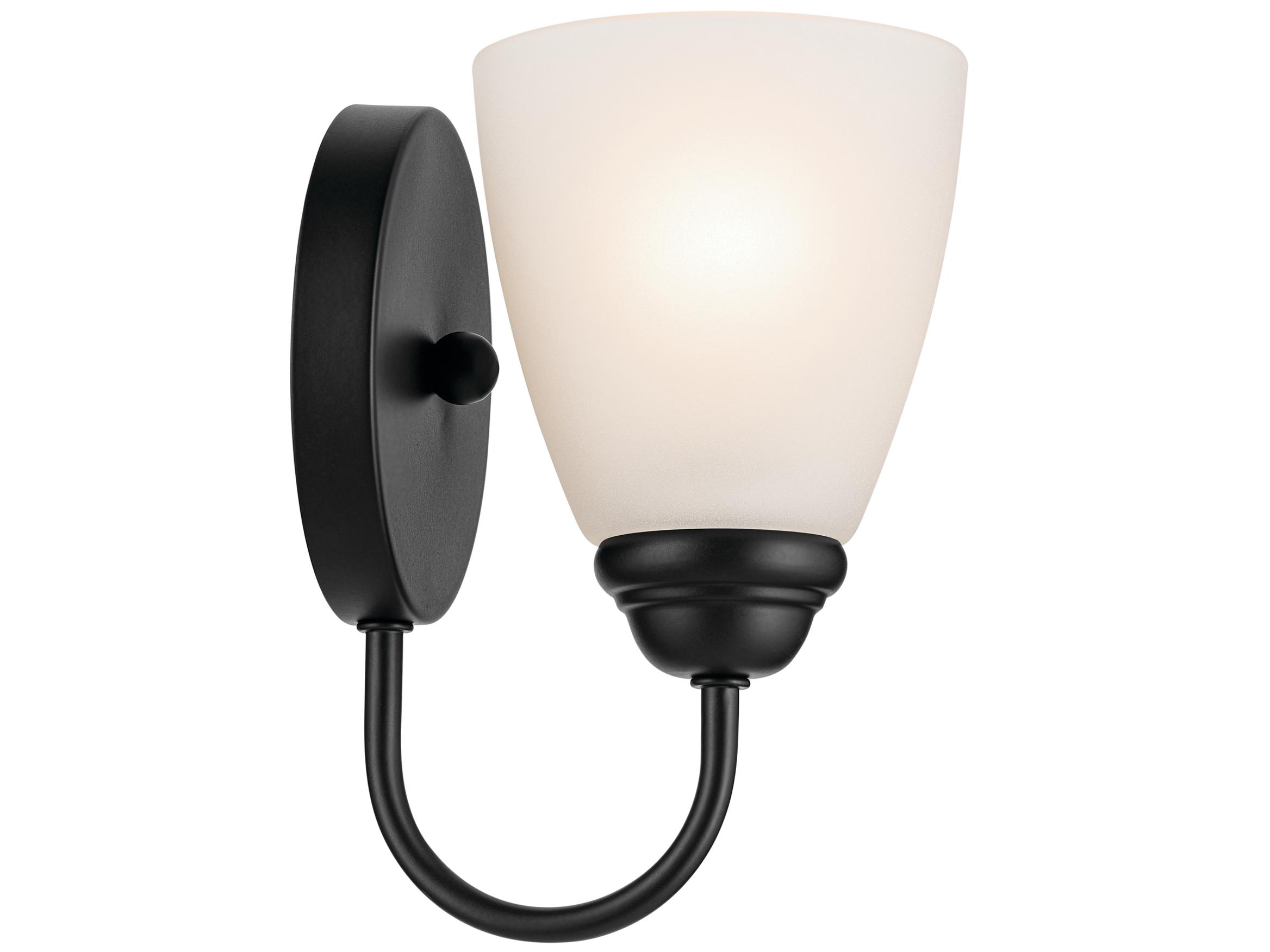 Kichler Jolie 1-Light Black Wall Sconce