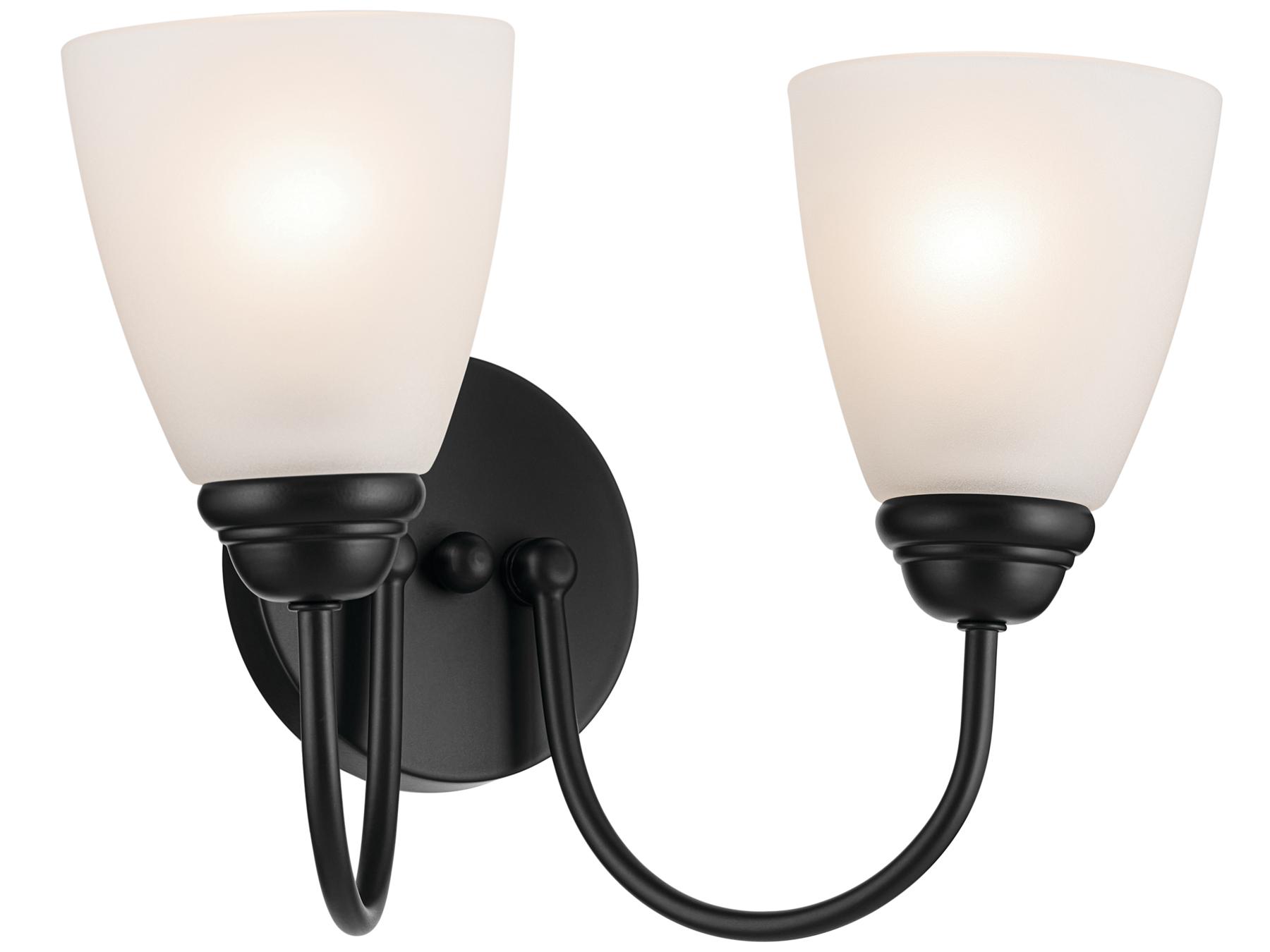 Kichler Jolie 2-Light Black Vanity Light