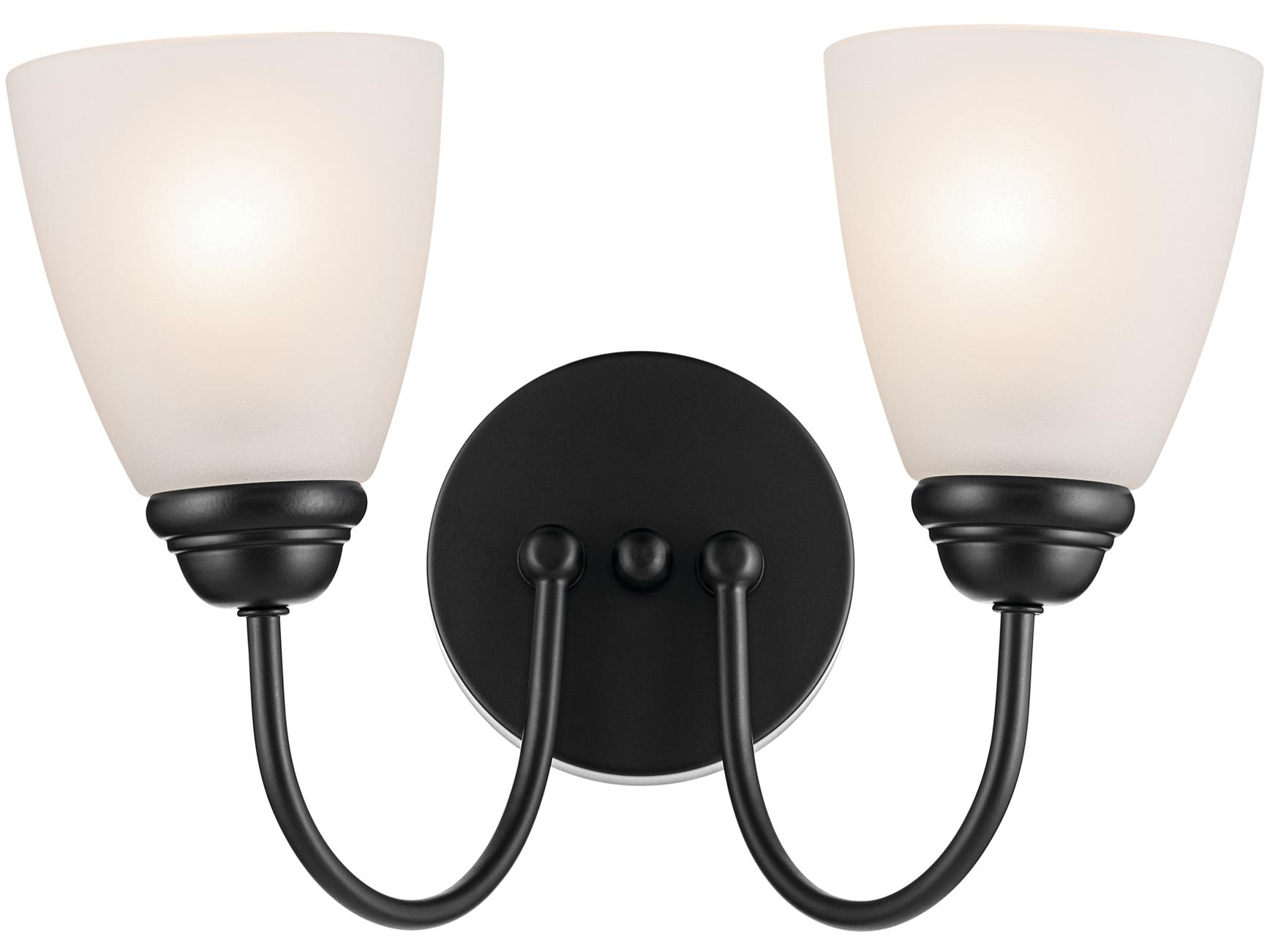Kichler Jolie 2-Light Black Vanity Light