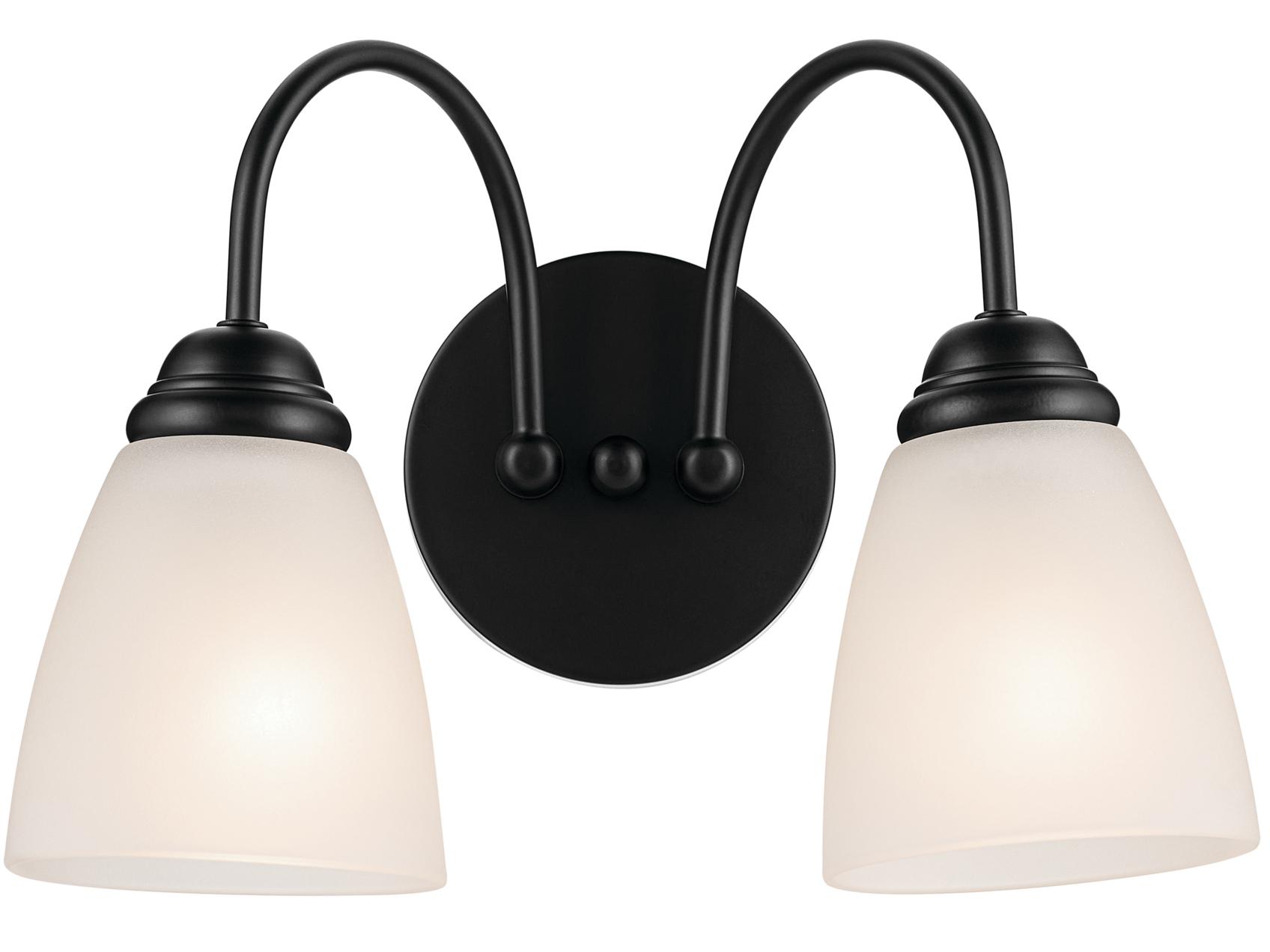 Kichler Jolie 2-Light Black Vanity Light