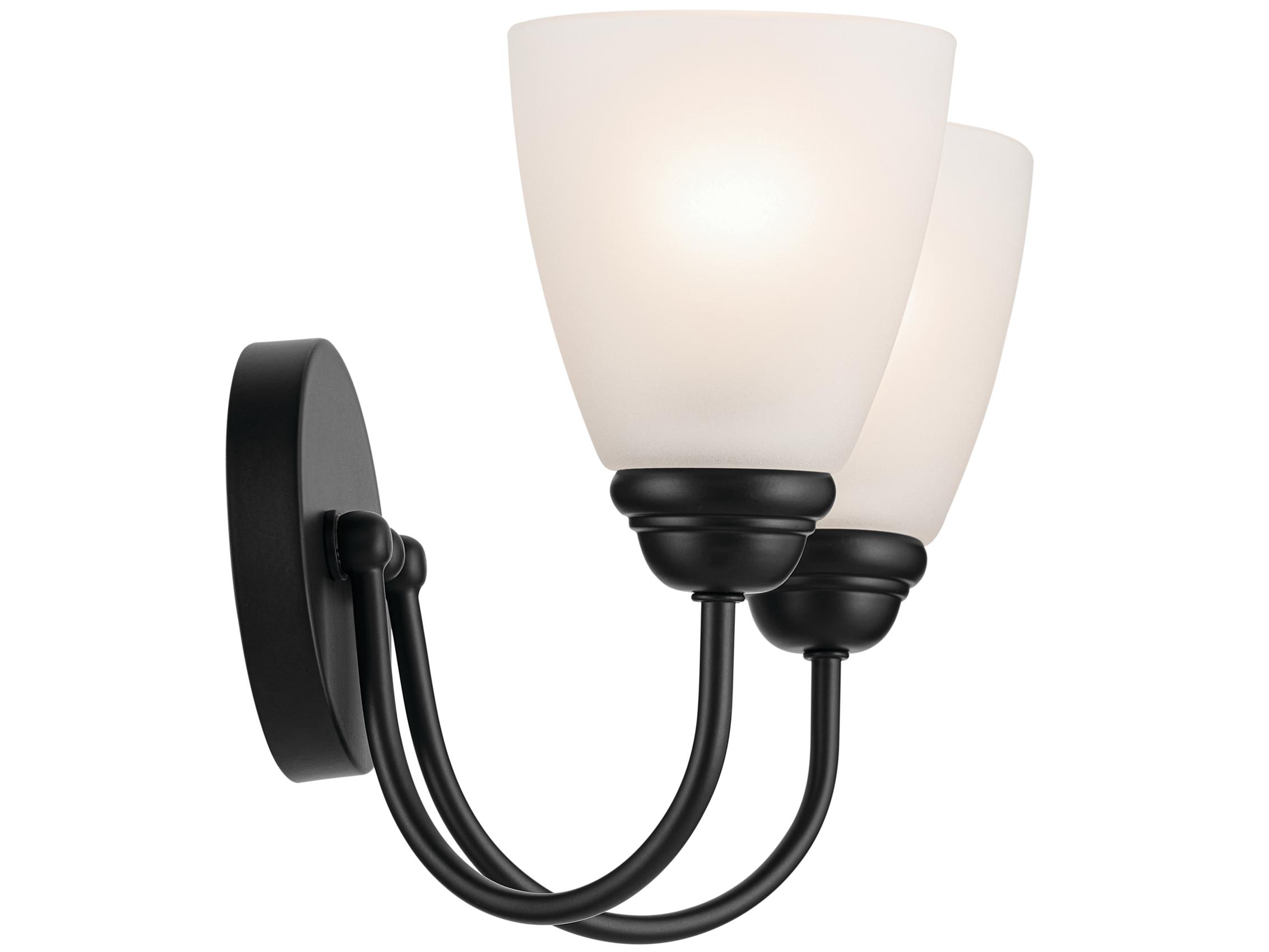 Kichler Jolie 2-Light Black Vanity Light