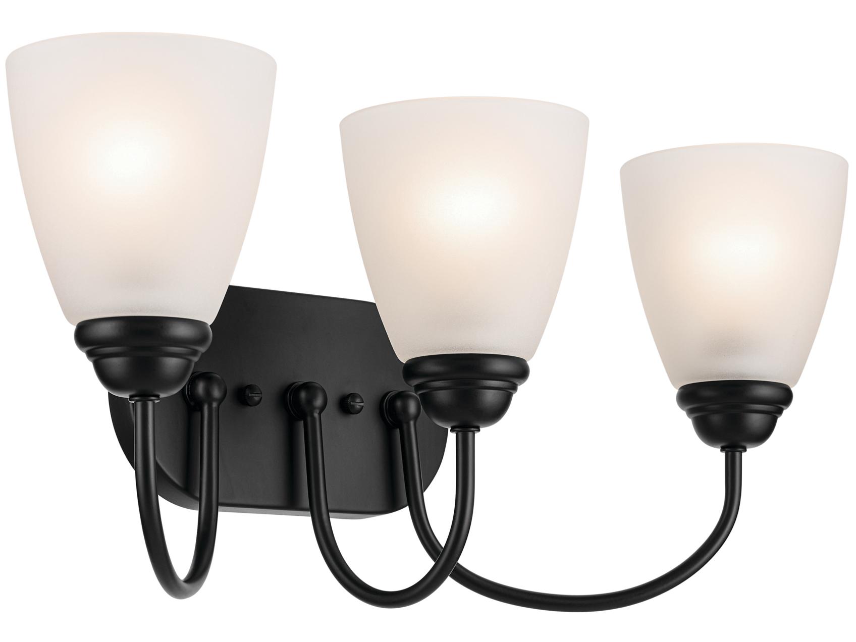 Kichler Jolie 3-Light Black Vanity Light
