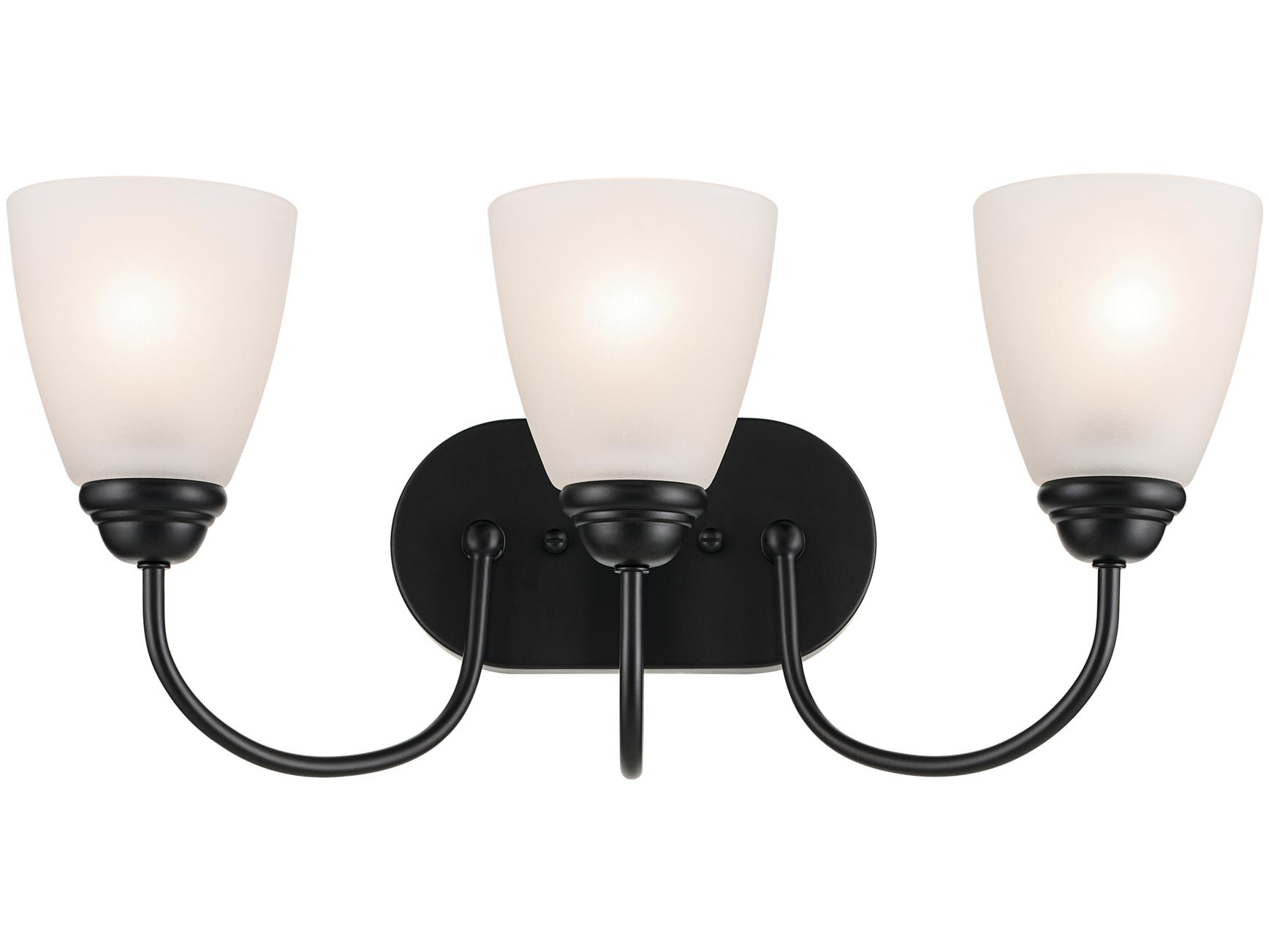 Kichler Jolie 3-Light Black Vanity Light
