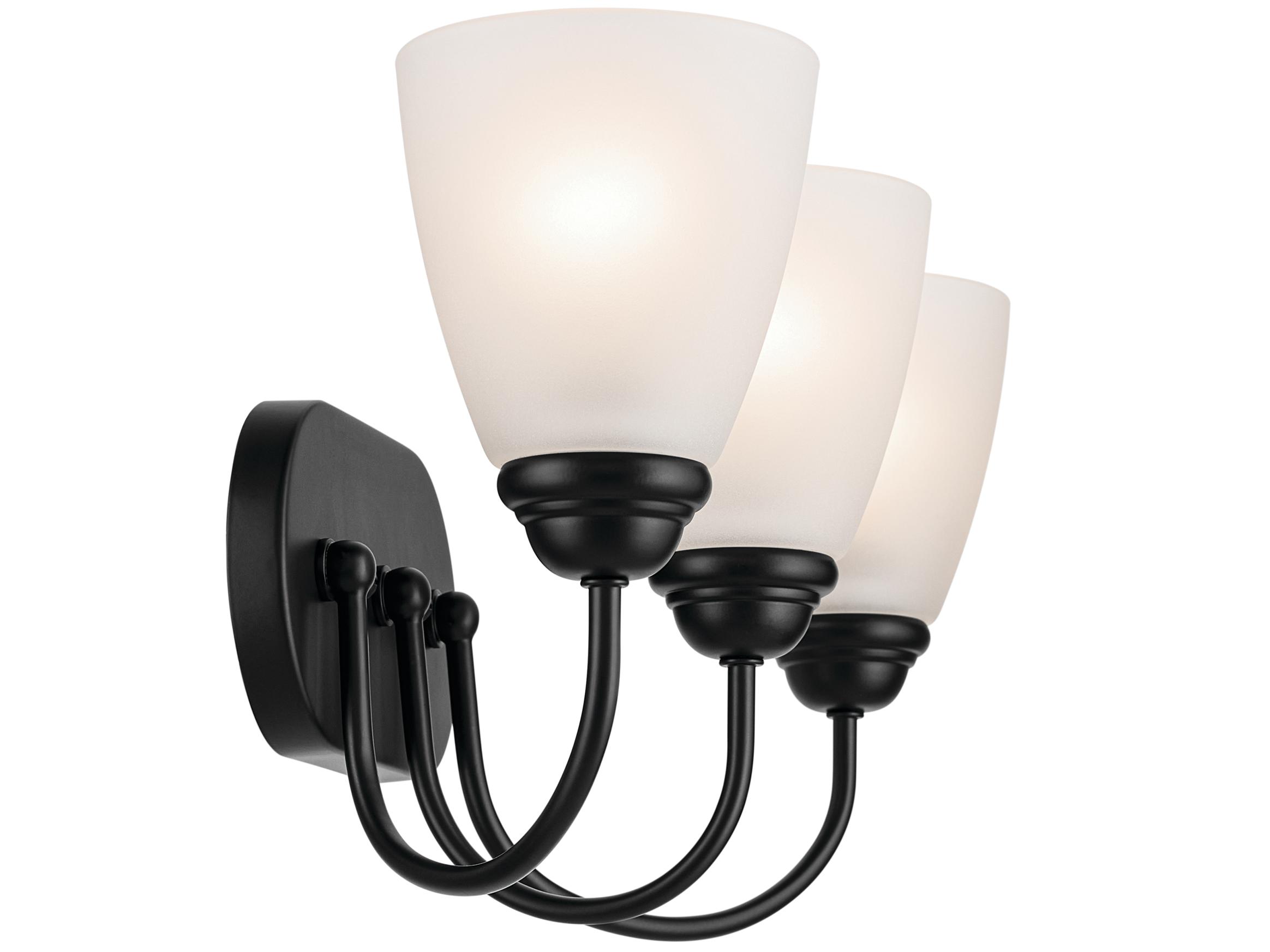 Kichler Jolie 3-Light Black Vanity Light