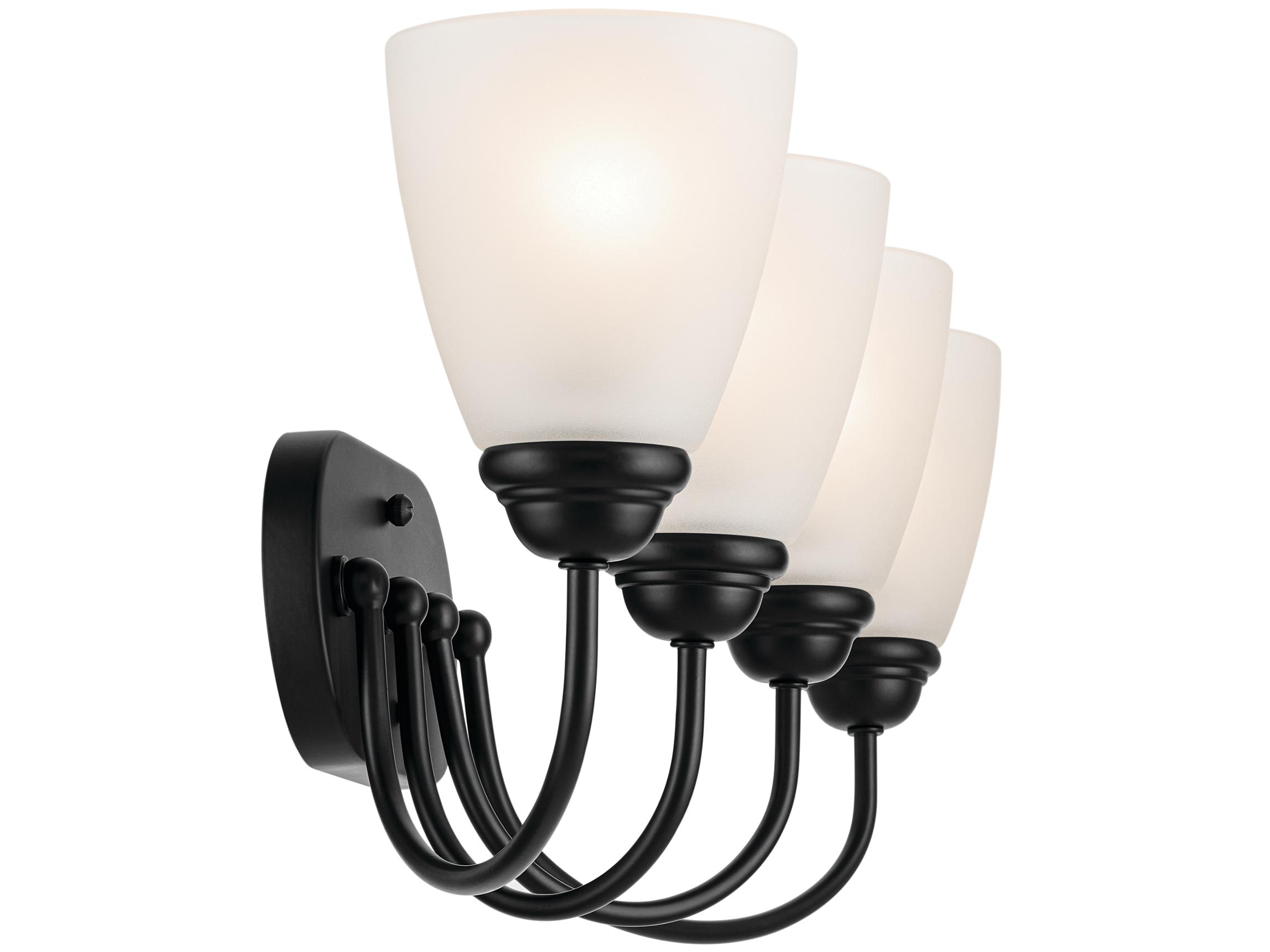 Kichler Jolie 4-Light Black Vanity Light