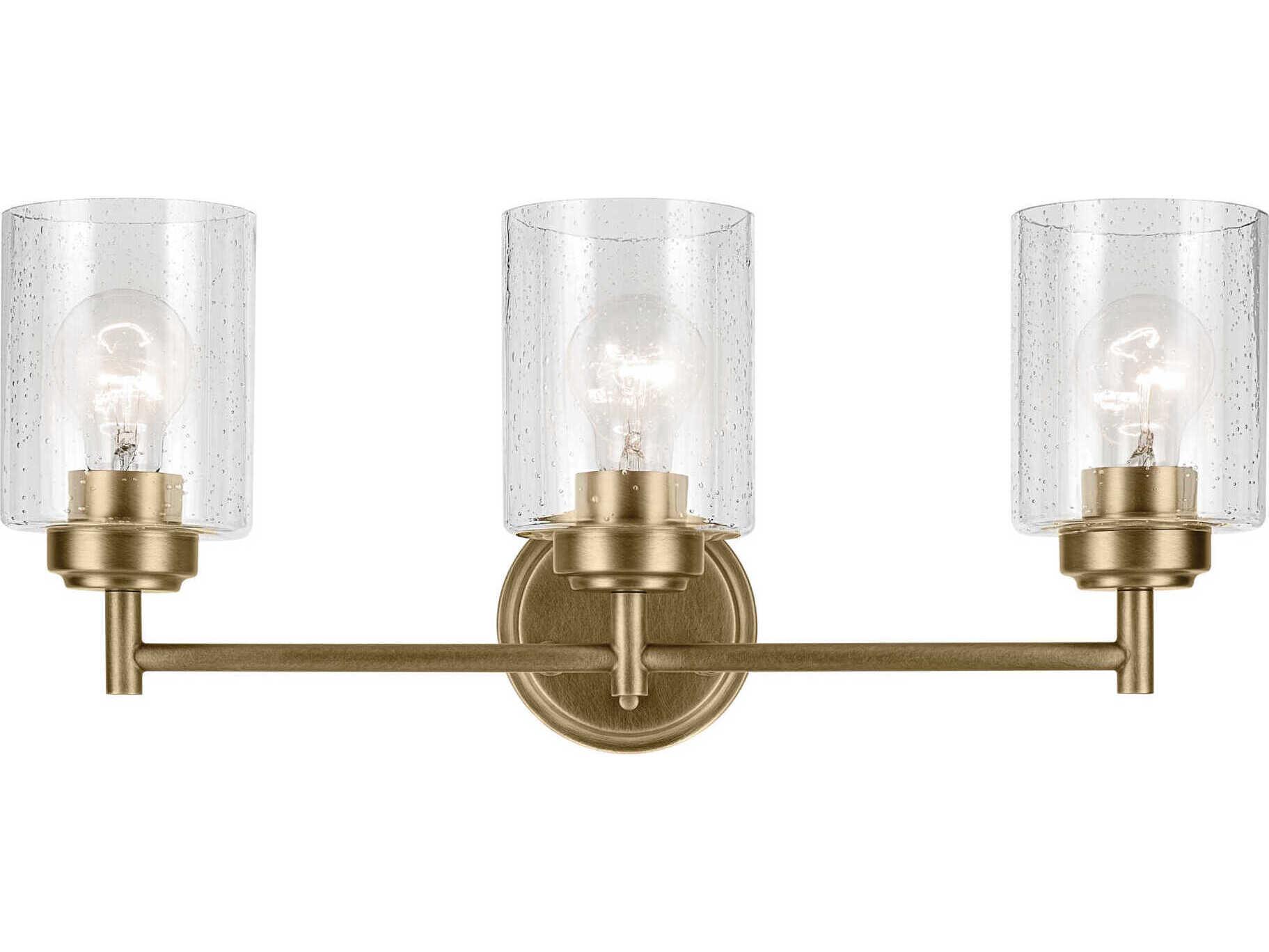Kichler Winslow 3-Light Natural Brass Vanity Light