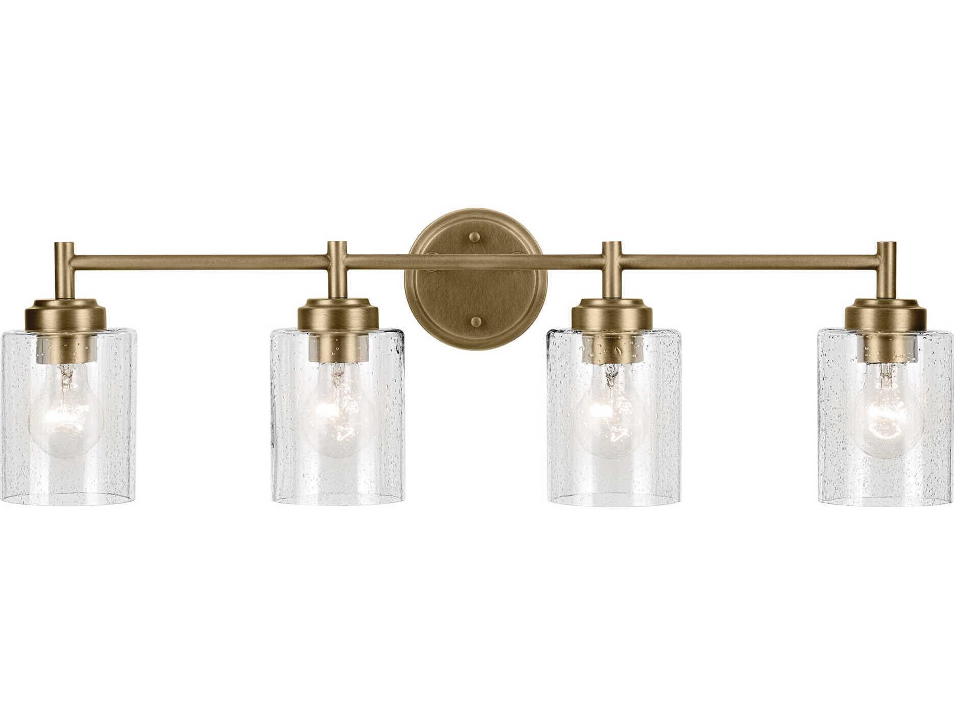 Kichler Winslow 4-Light Natural Brass Vanity Light