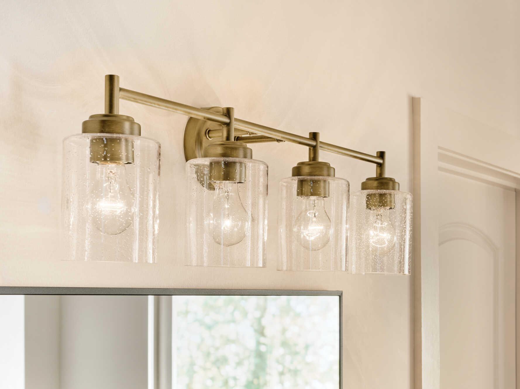 Kichler Winslow 4-Light Natural Brass Vanity Light