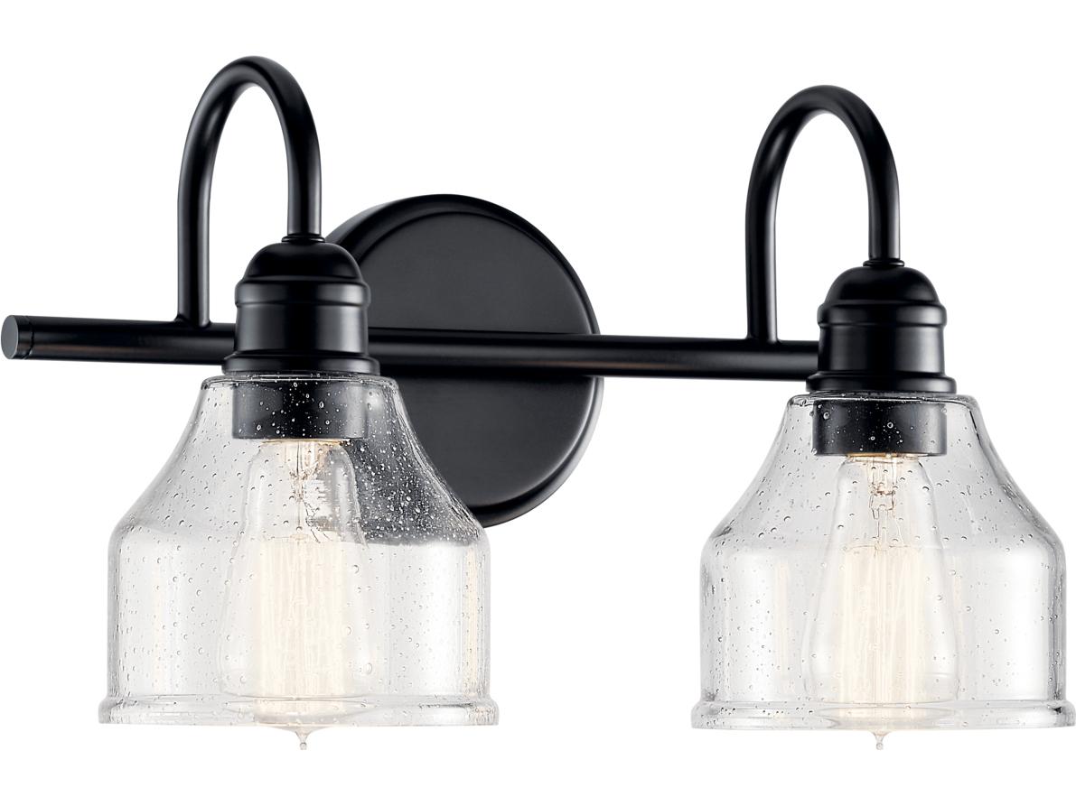 Kichler Avery 2-Light Black Vanity Light