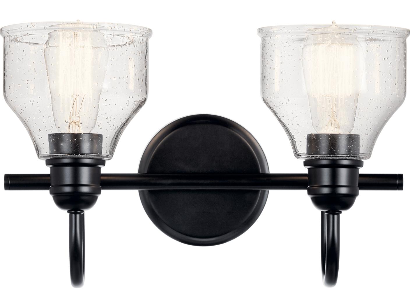 Kichler Avery 2-Light Black Vanity Light