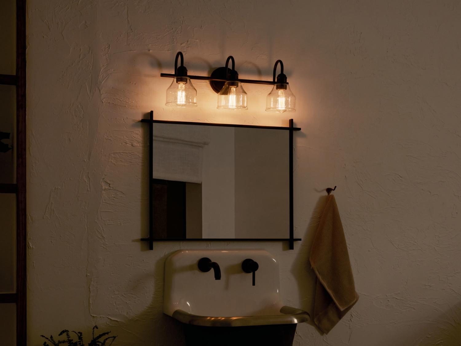 Kichler Avery 3-Light Black Vanity Light