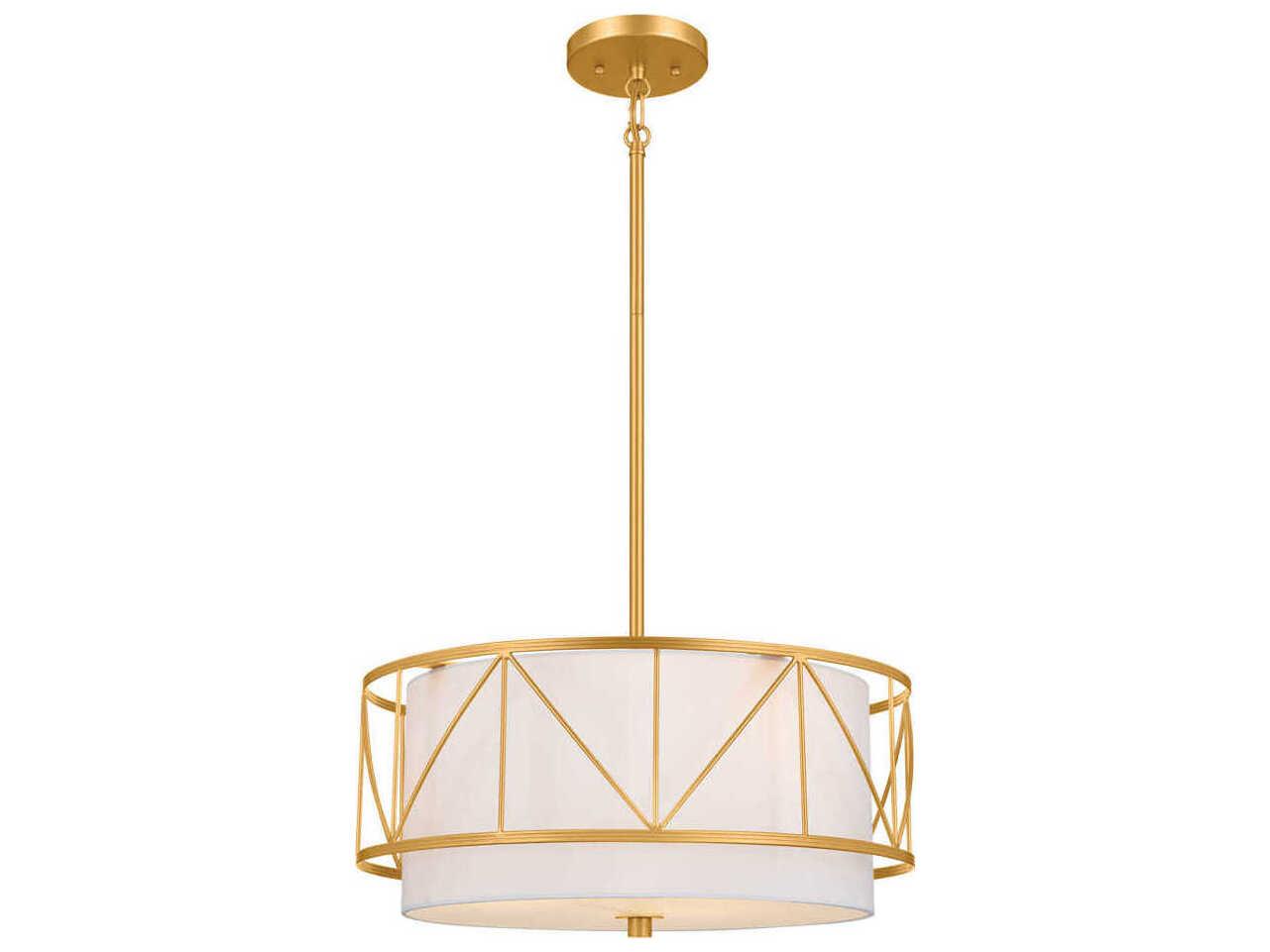 Kichler Birkleigh 3-Light Classic Gold Drum Pendant