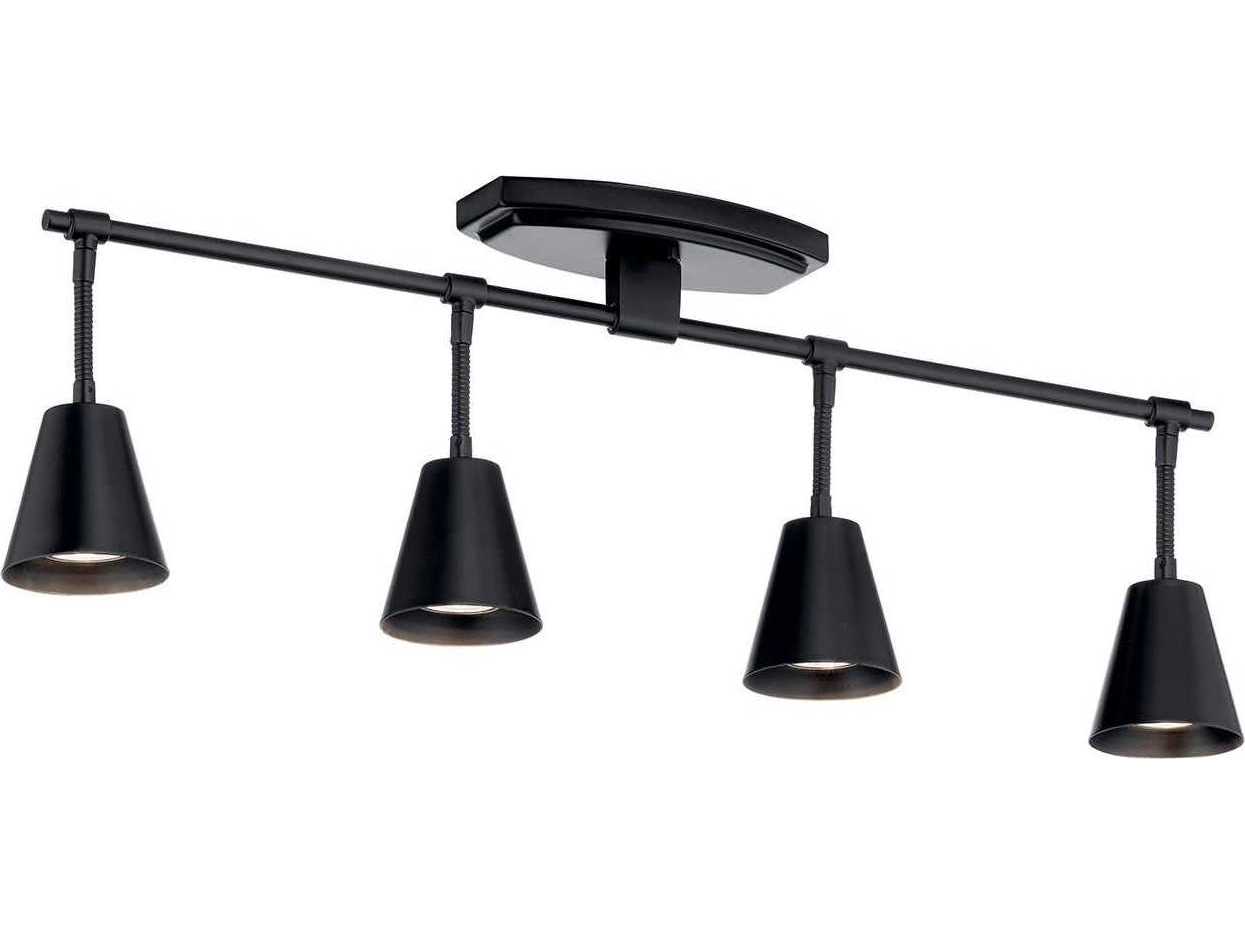 Kichler Sylvia 4-Light Black Linear Track & Rail Light