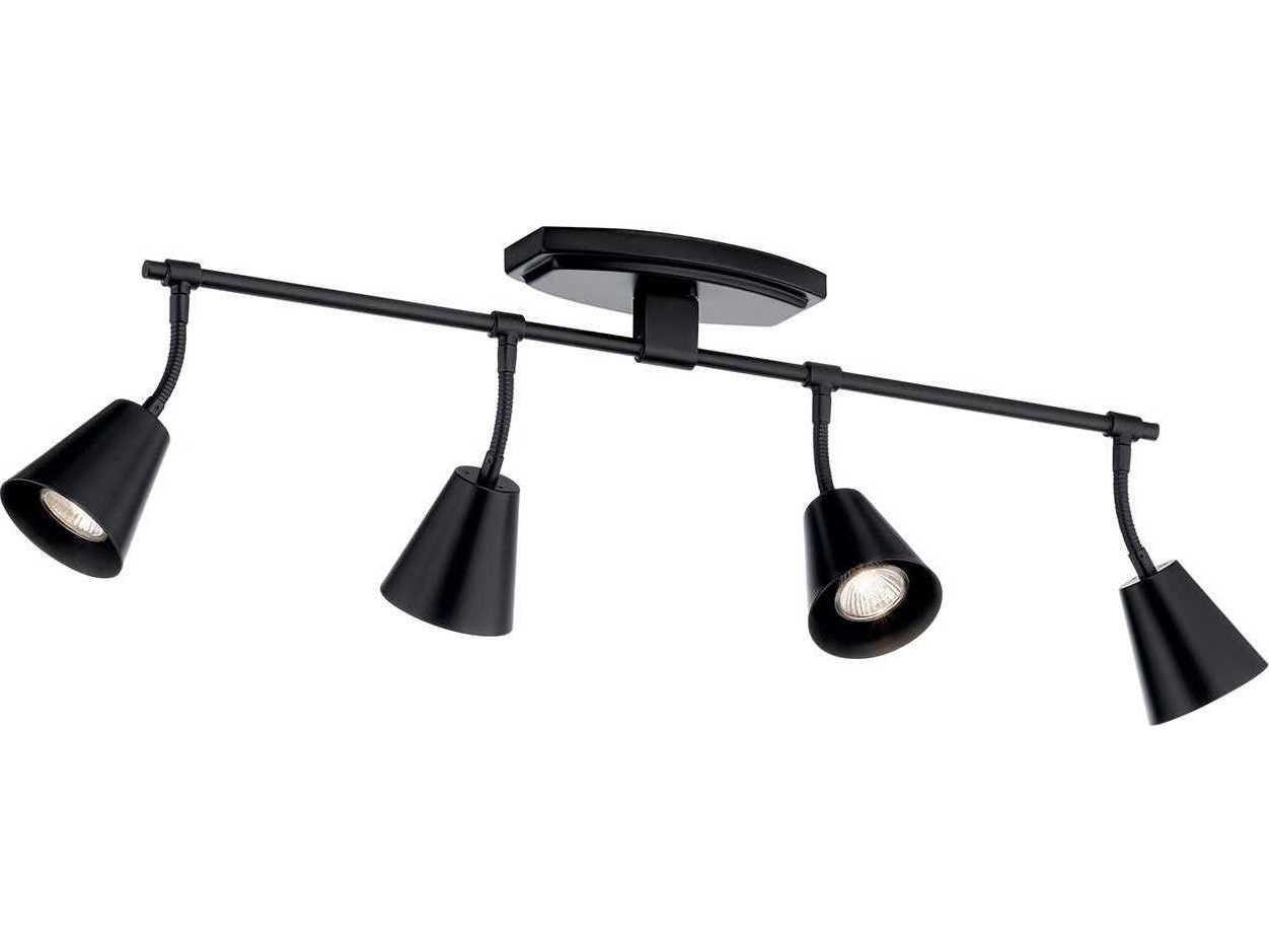 Kichler Sylvia 4-Light Black Linear Track & Rail Light