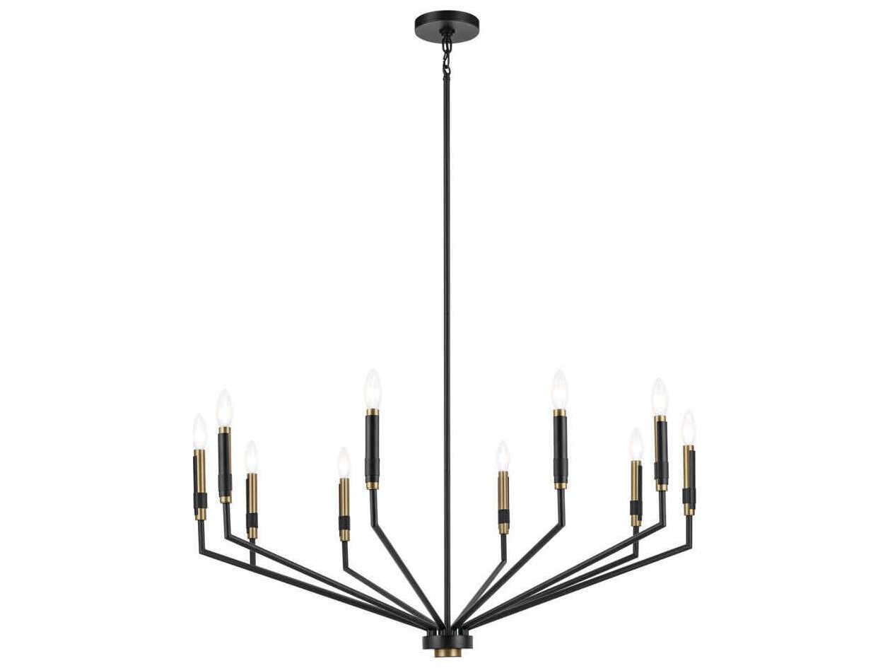 Kichler Armand 10-Light Black Candelabra Chandelier