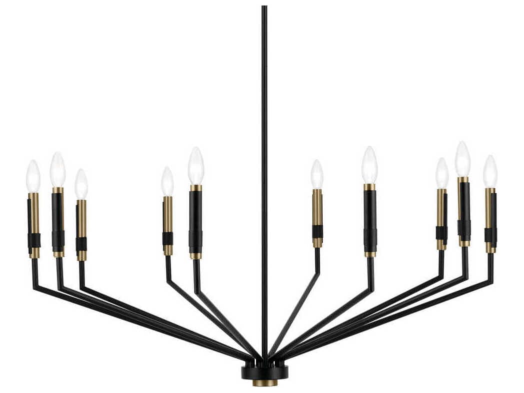 Kichler Armand 10-Light Black Candelabra Chandelier