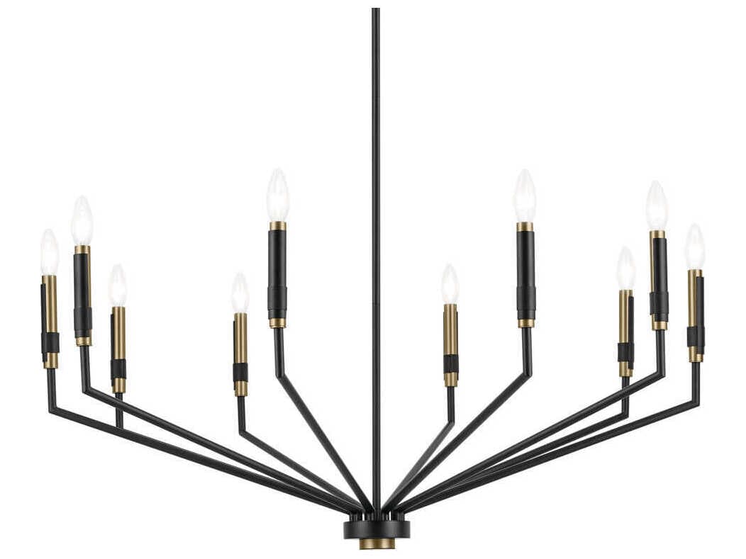 Kichler Armand 10-Light Black Candelabra Chandelier