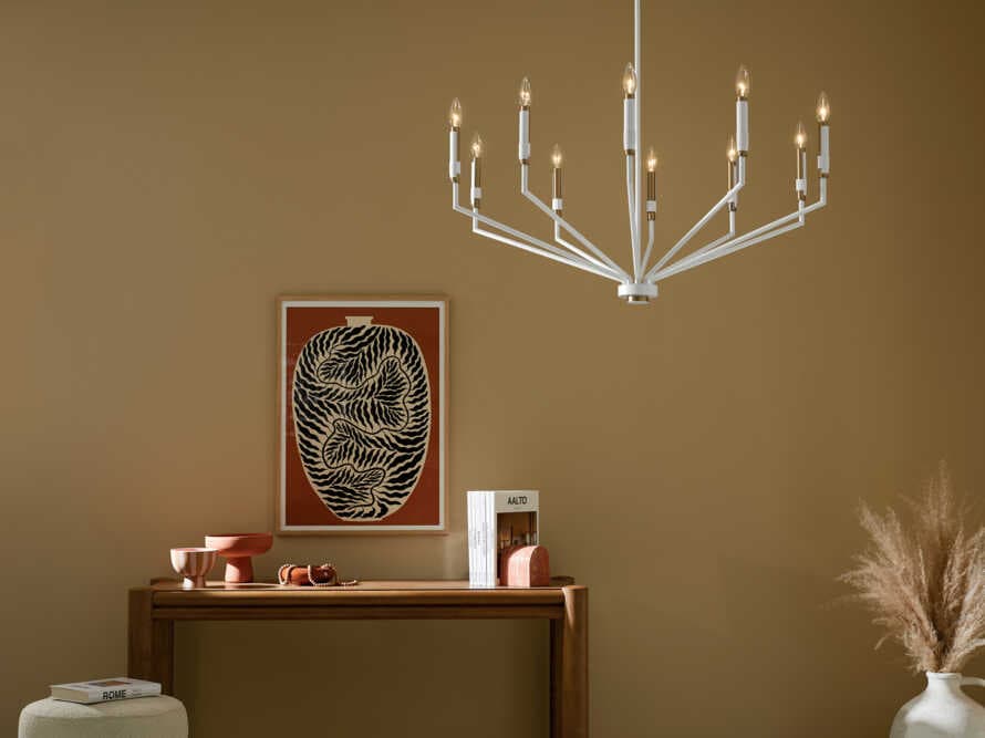 Kichler Armand 10-Light White Candelabra Chandelier