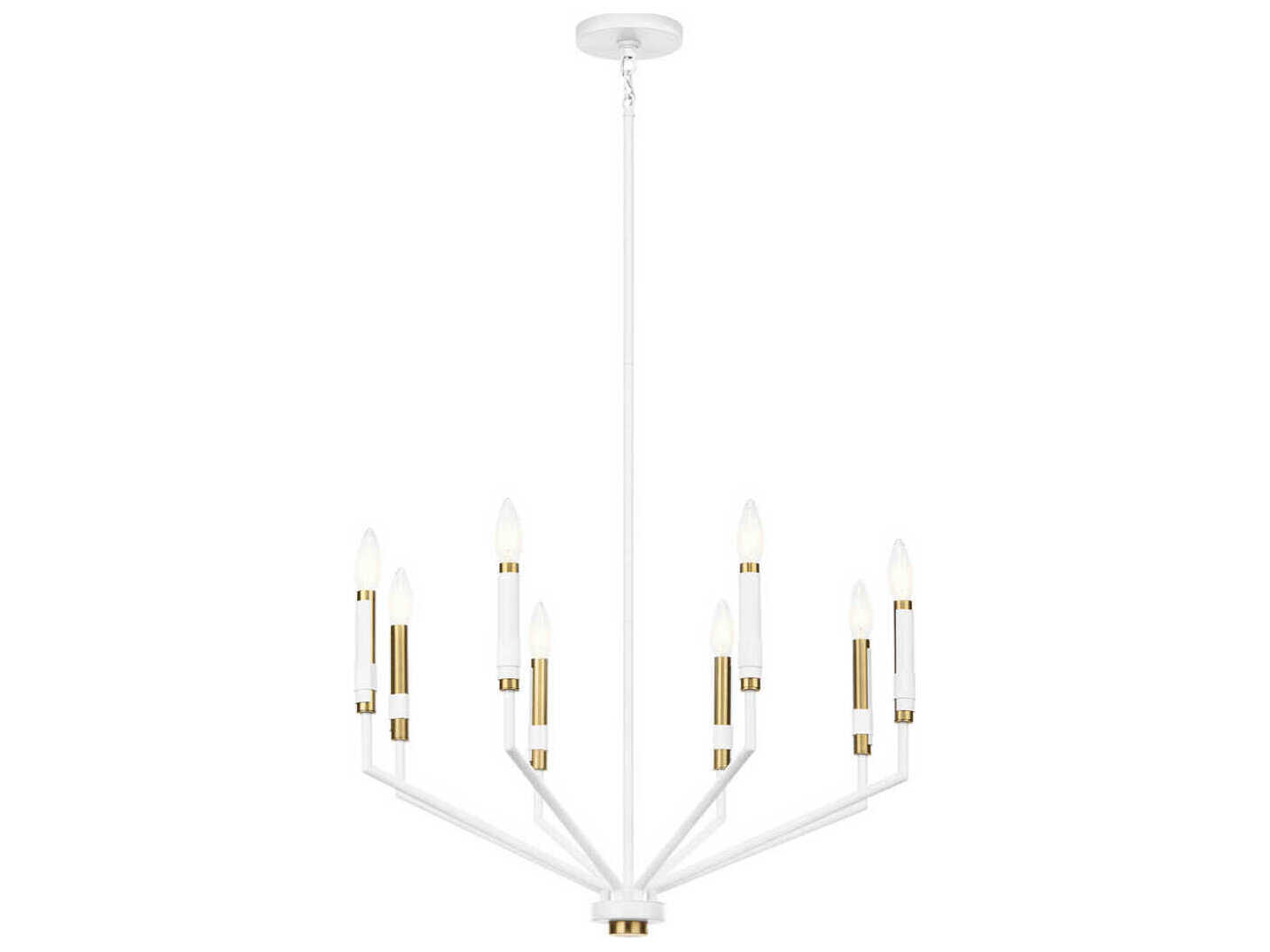 Kichler Armand 8-Light White Bronze Candelabra Chandelier