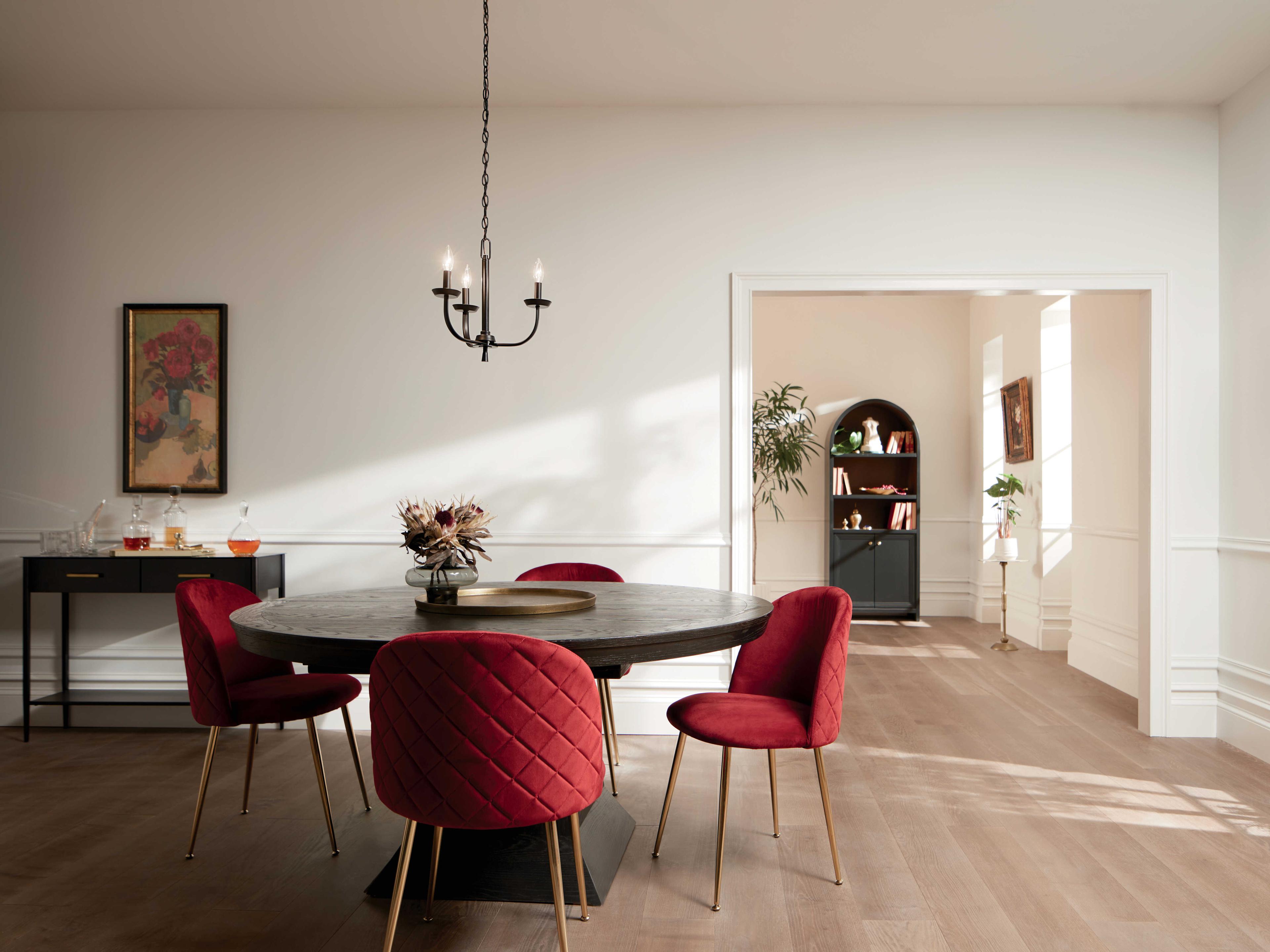 Kichler Kennewick 3-Light Black Candelabra Chandelier