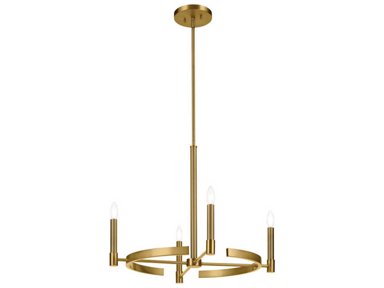 Kichler Tolani 4-Light Brushed Natural Brass Candelabra Chandelier