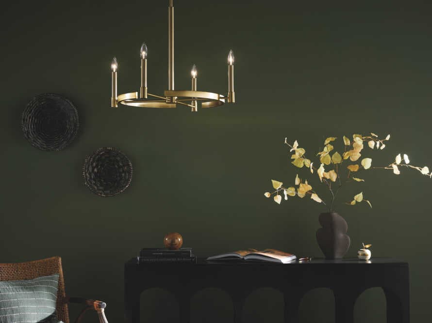 Kichler Tolani 4-Light Brushed Natural Brass Candelabra Chandelier