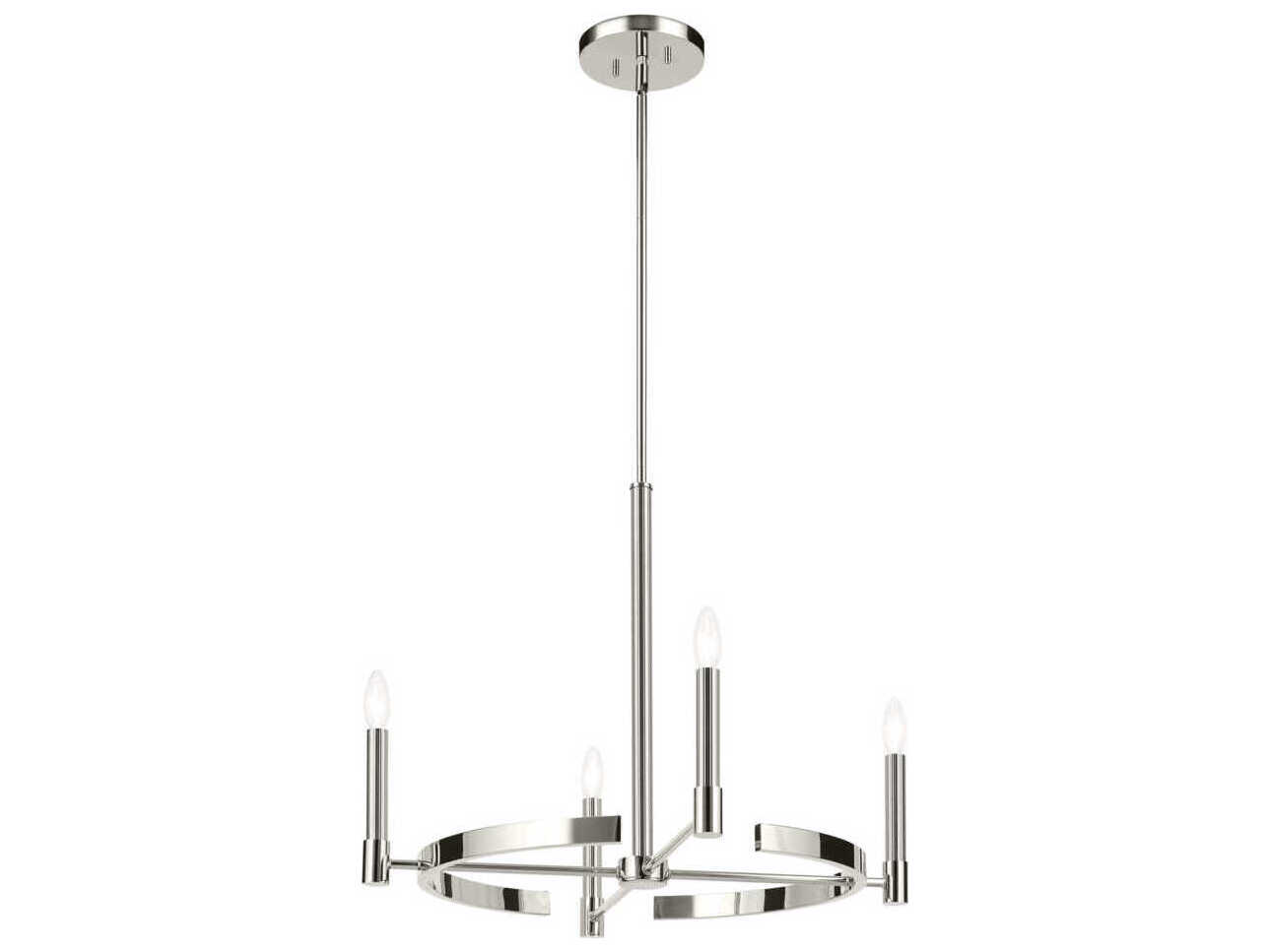 Kichler Tolani 4-Light Polished Nickel Candelabra Chandelier