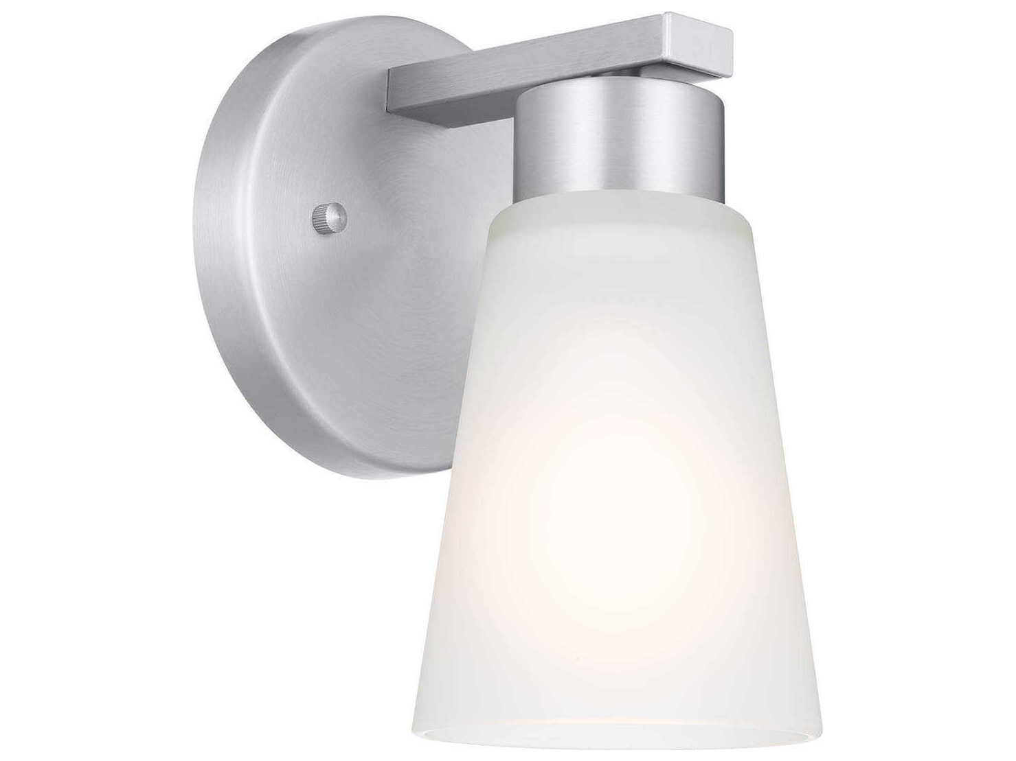 Kichler Stamos 1-Light Brushed Nickel Glass Wall Sconce