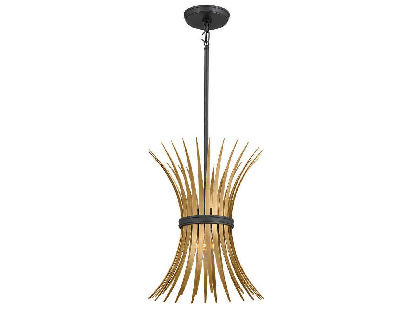 Kichler Baile 1-Light Black Brass Pendant