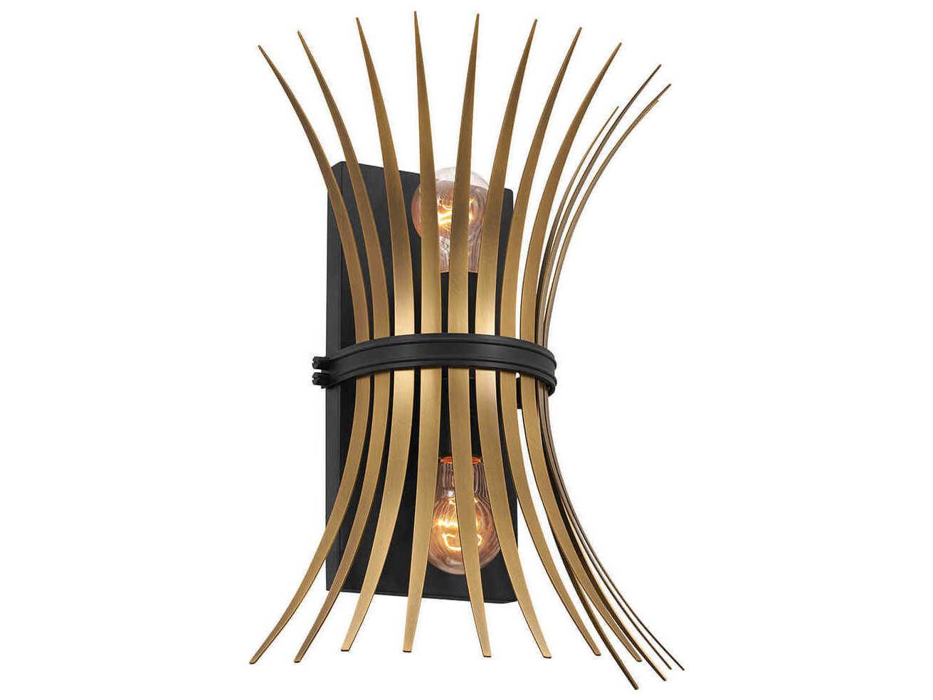 Kichler Baile 2-Light Black Brass Wall Sconce