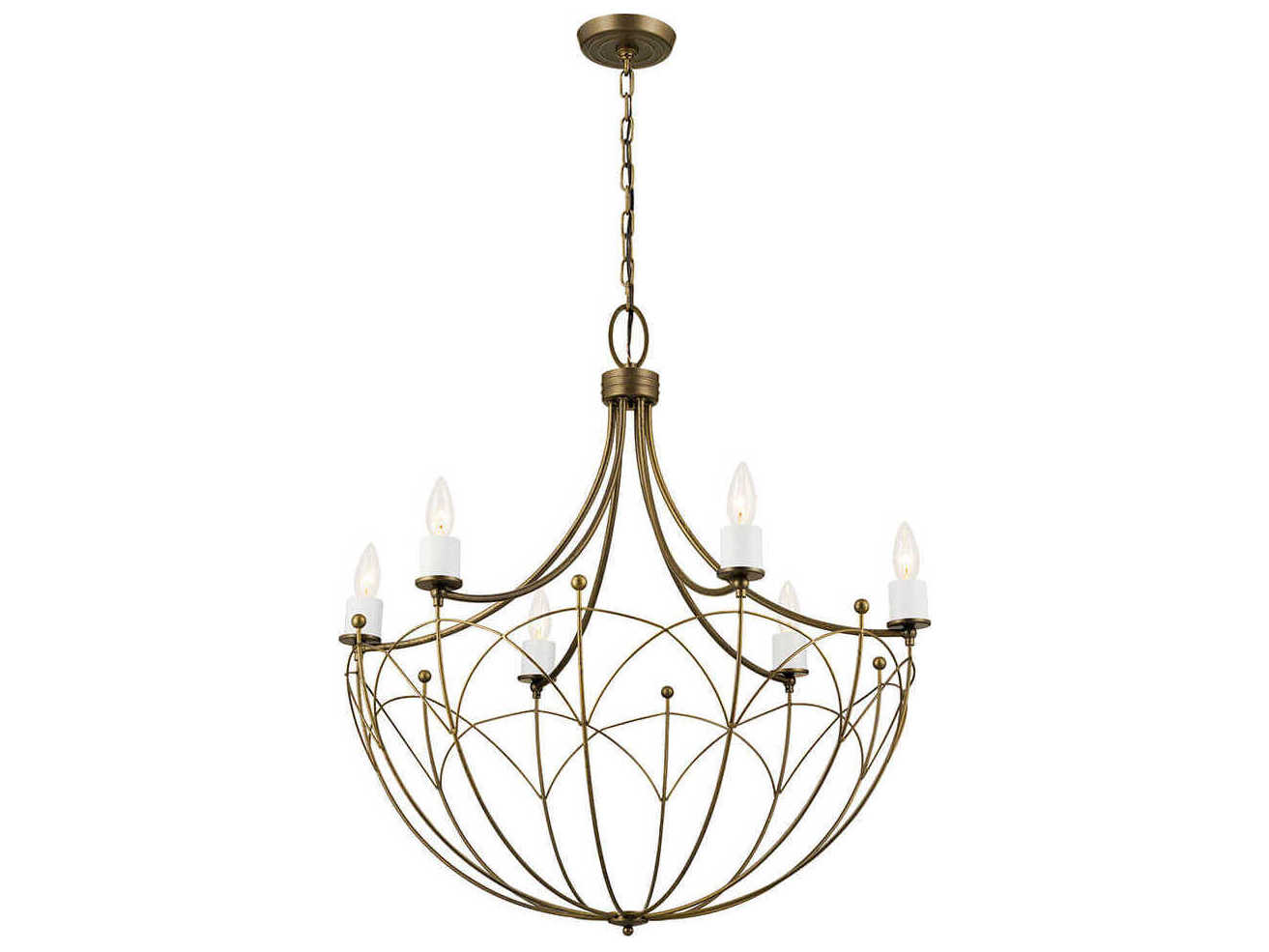 Kichler Topiary 6-Light Character Bronze Candelabra Chandelier