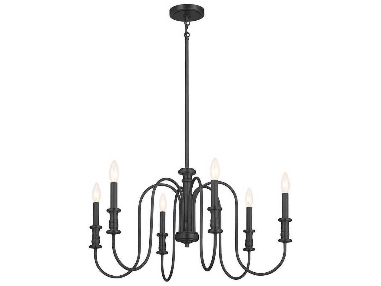 Kichler Karthe 6-Light Black Candelabra Chandelier