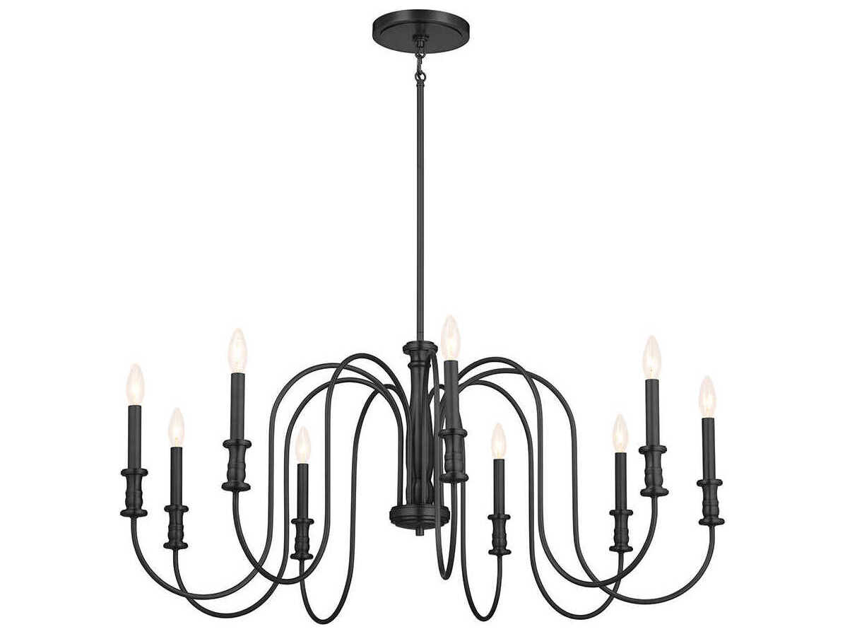 Kichler Karthe 9-Light Black Candelabra Chandelier