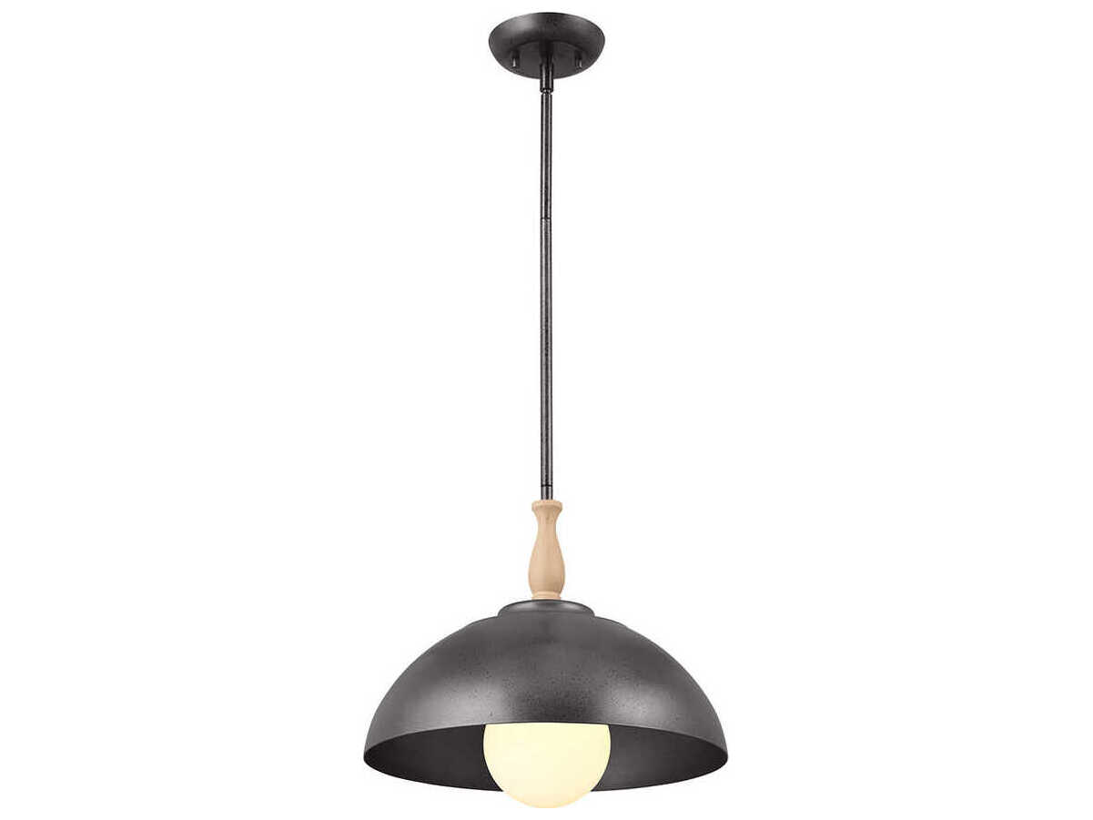Kichler Fira 1-Light Anvil Iron Gray Dome Pendant