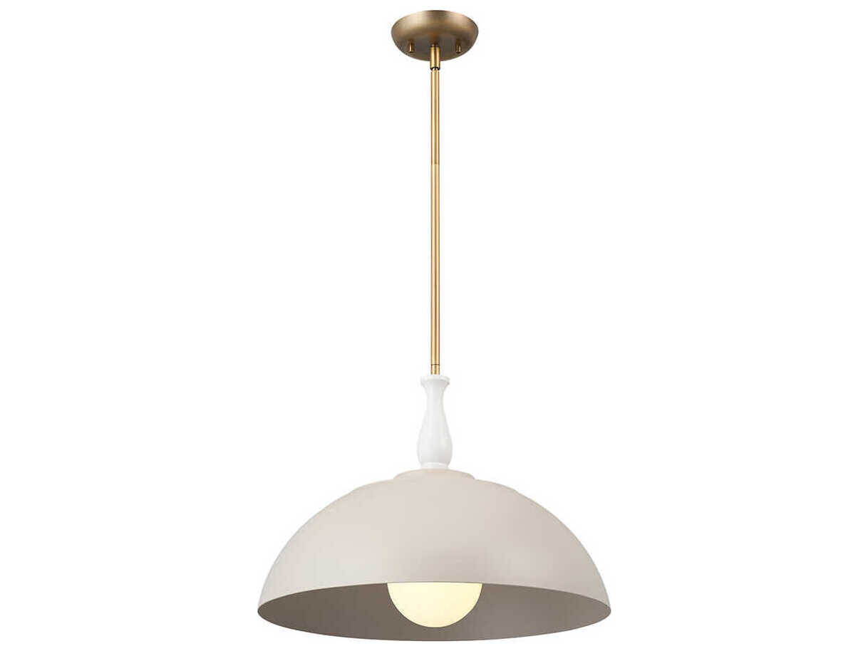 Kichler Fira 1-Light Greige Brass Dome Pendant