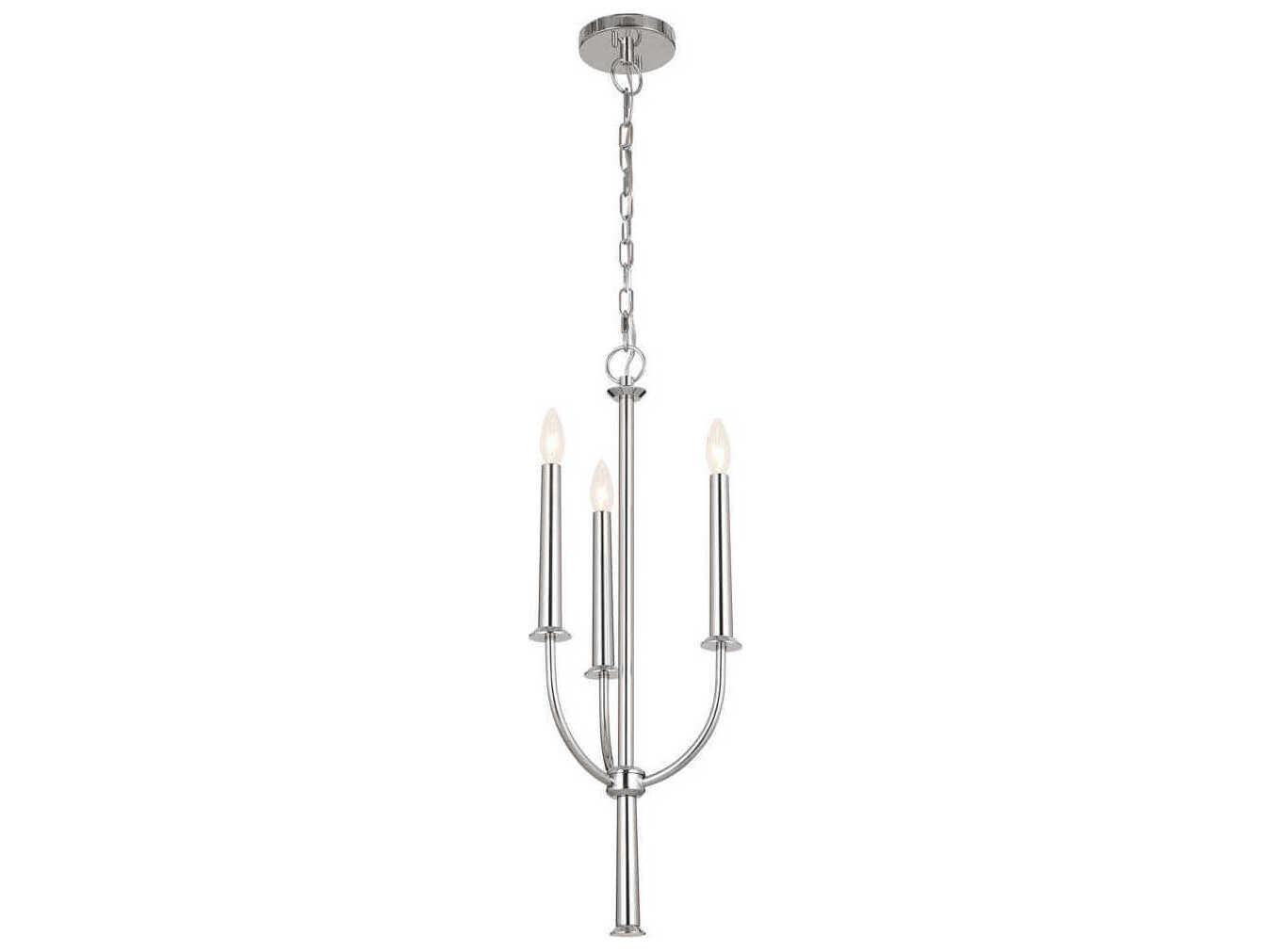 Kichler Florence 3-Light Polished Nickel Candelabra Chandelier