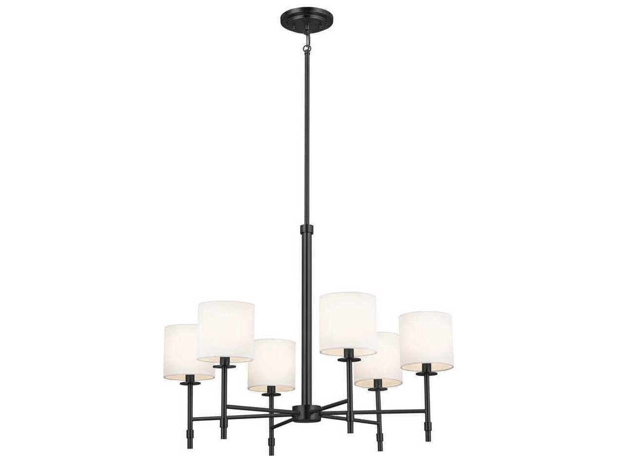 Kichler Ali 6-Light Black Drum Chandelier