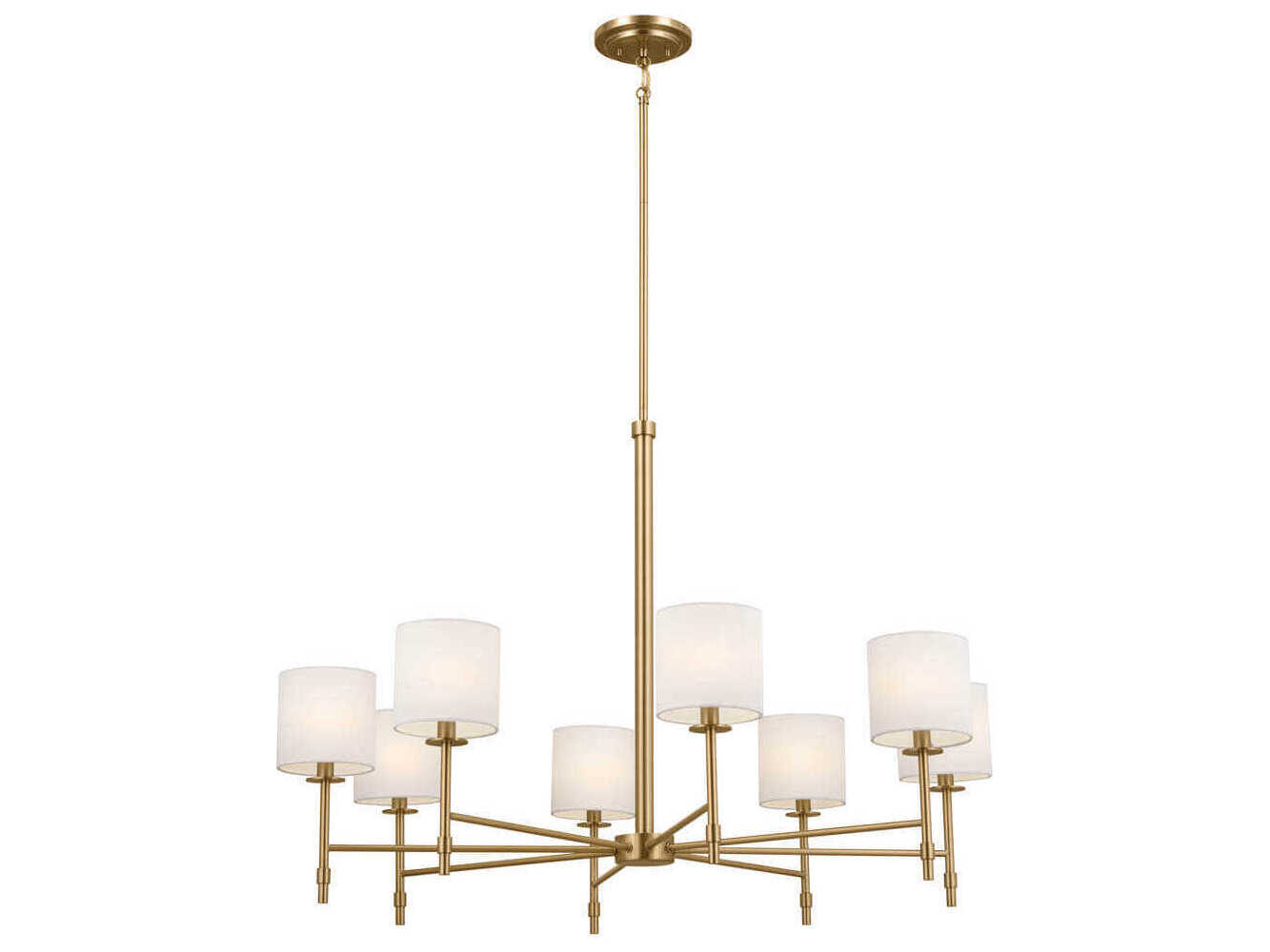 Kichler Ali 8-Light Brushed Natural Brass Drum Chandelier