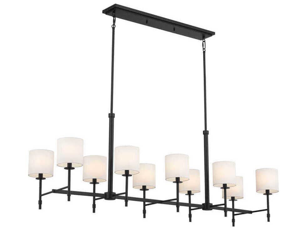 Kichler Ali 10-Light Black Drum Island Pendant