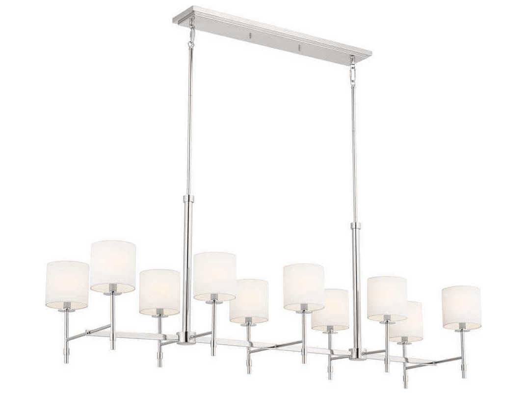 Kichler Ali 10-Light Polished Nickel Drum Island Pendant