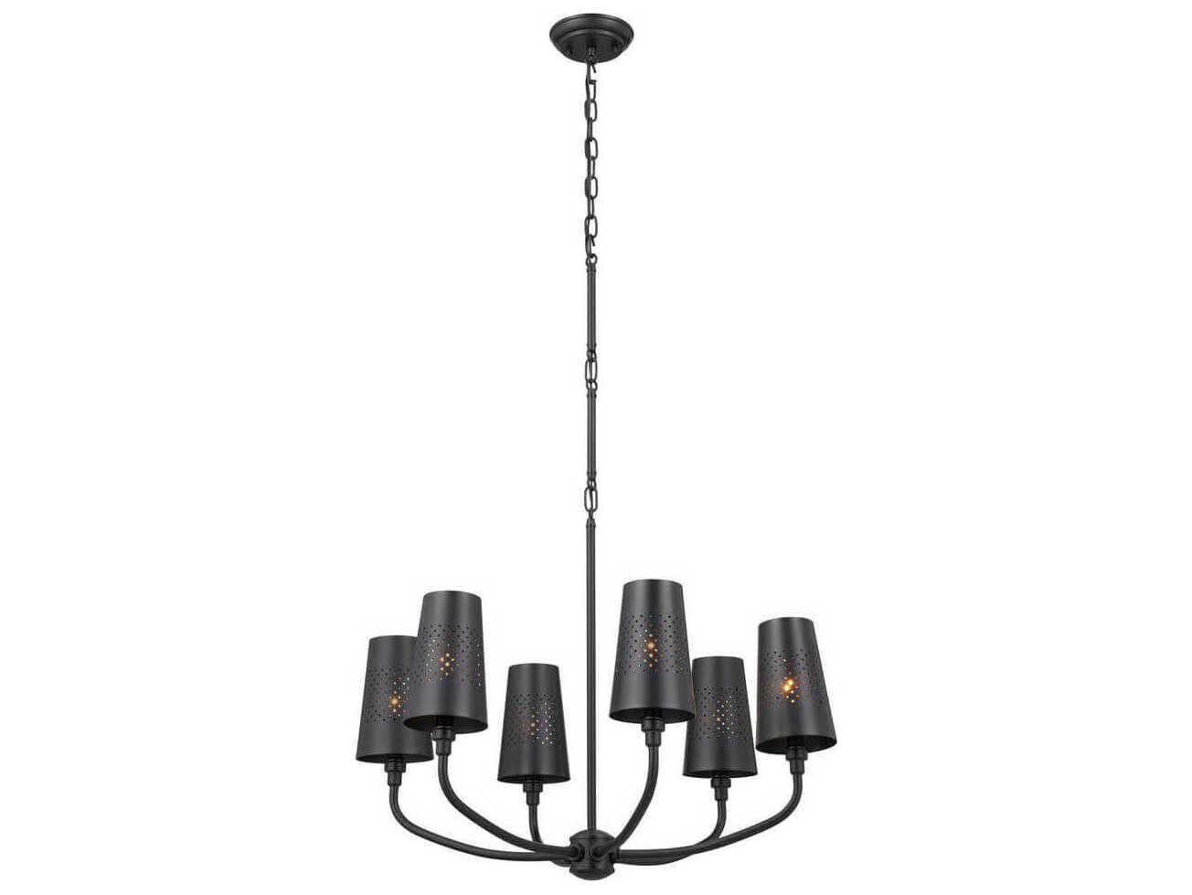 Kichler Adeena 6-Light Black Empire Chandelier
