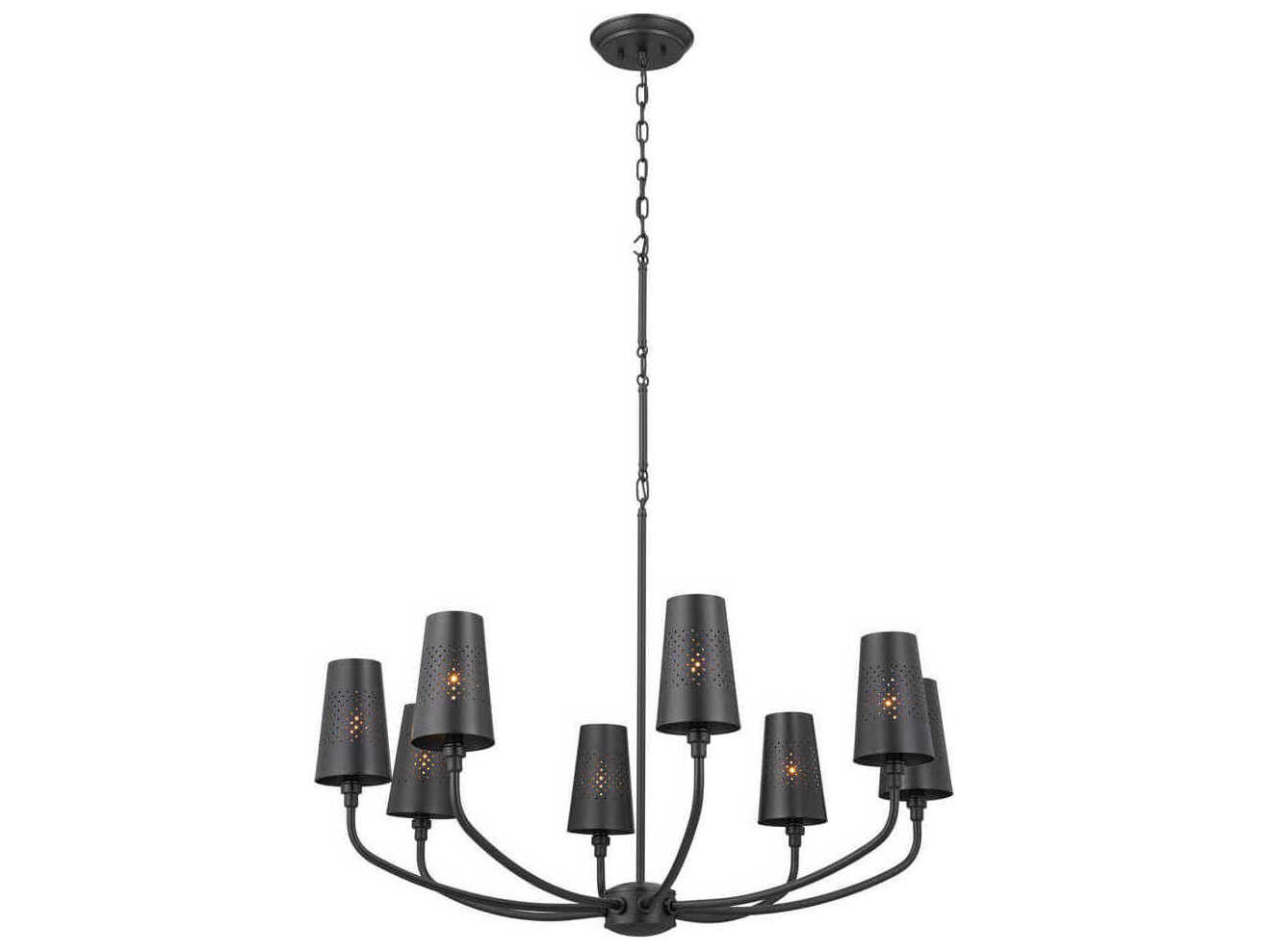 Kichler Adeena 8-Light Black Empire Chandelier