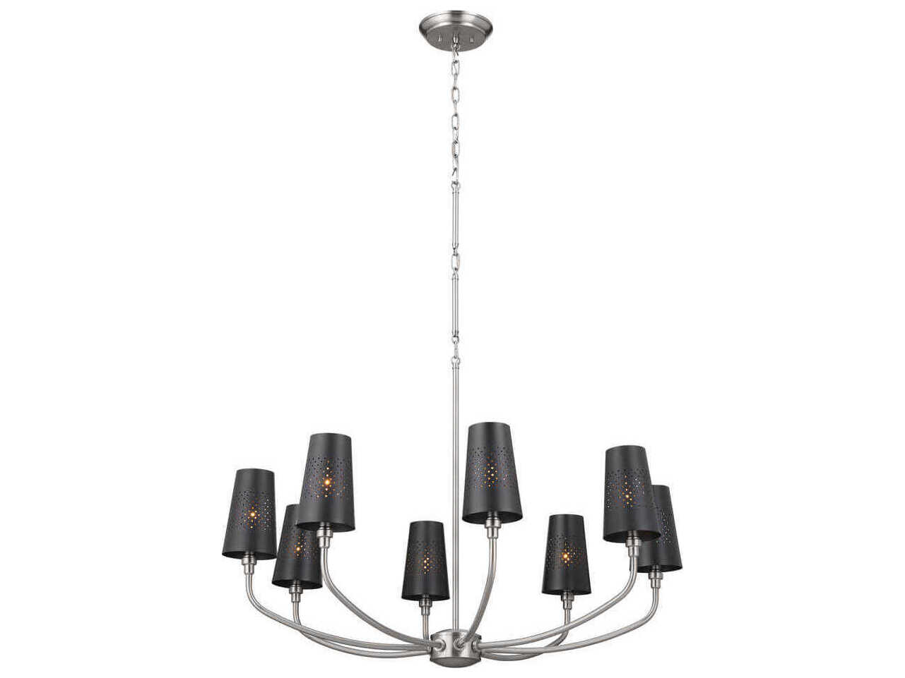 Kichler Adeena 8-Light Classic Pewter Black Empire Chandelier