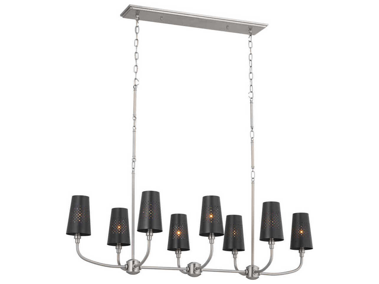 Kichler Adeena 8-Light Classic Pewter Black Tiffany Empire Island Pendant