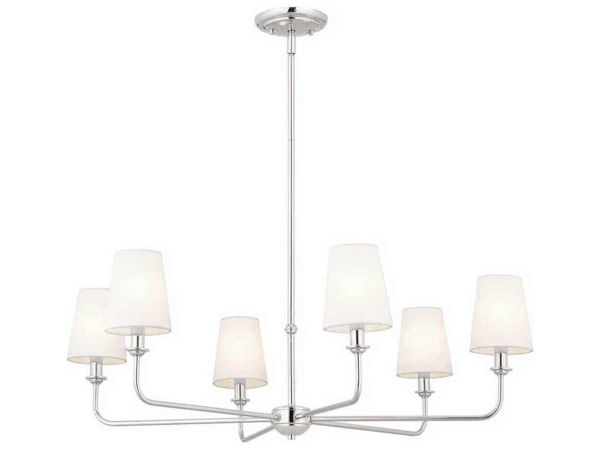 Kichler Pallas 6-Light Polished Nickel Empire Chandelier