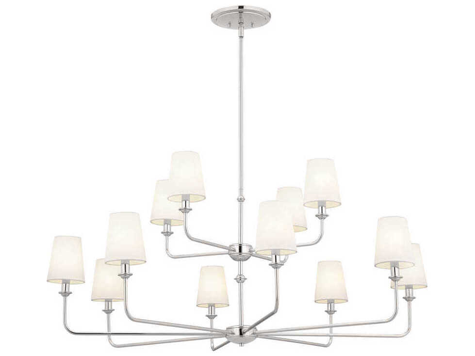 Kichler Pallas 12-Light Polished Nickel Empire Tiered Chandelier