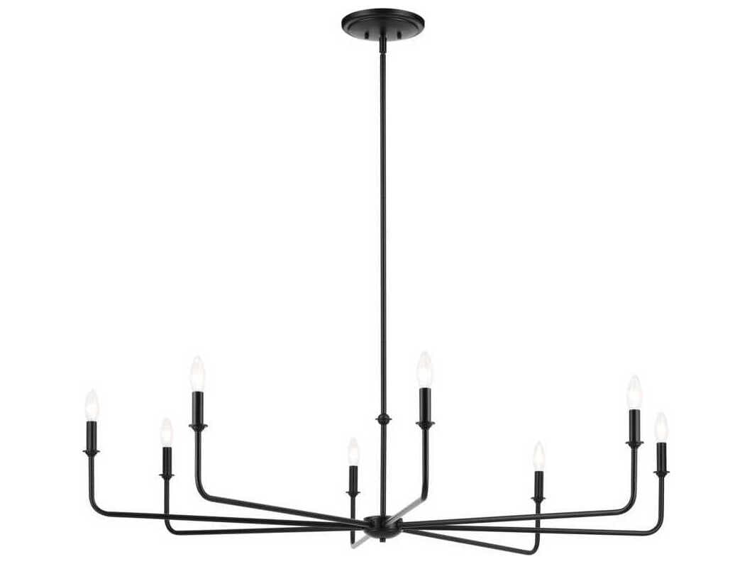 Kichler Pallas 8-Light Black Chandelier