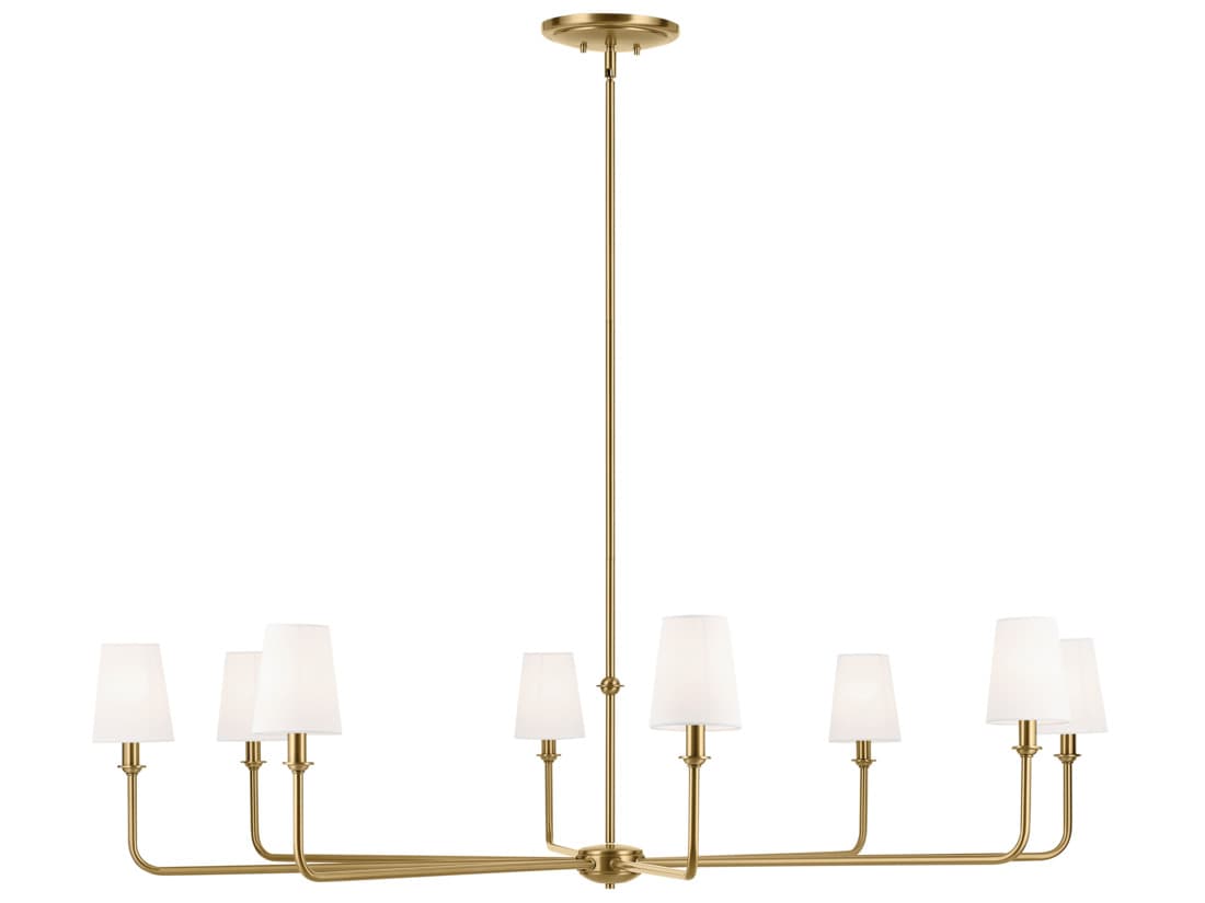 Kichler Pallas 8-Light Brushed Natural Brass Chandelier