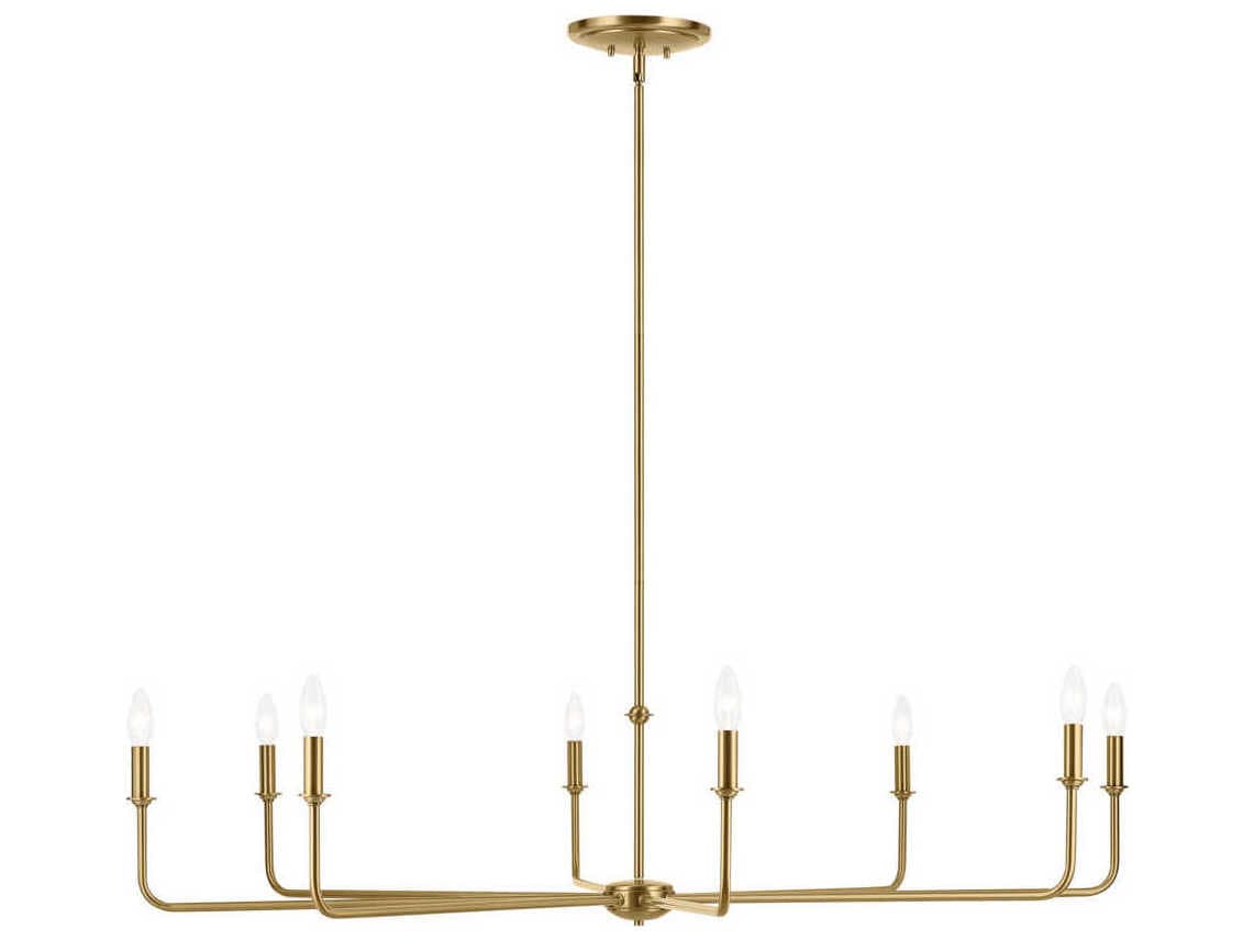 Kichler Pallas 8-Light Brushed Natural Brass Chandelier